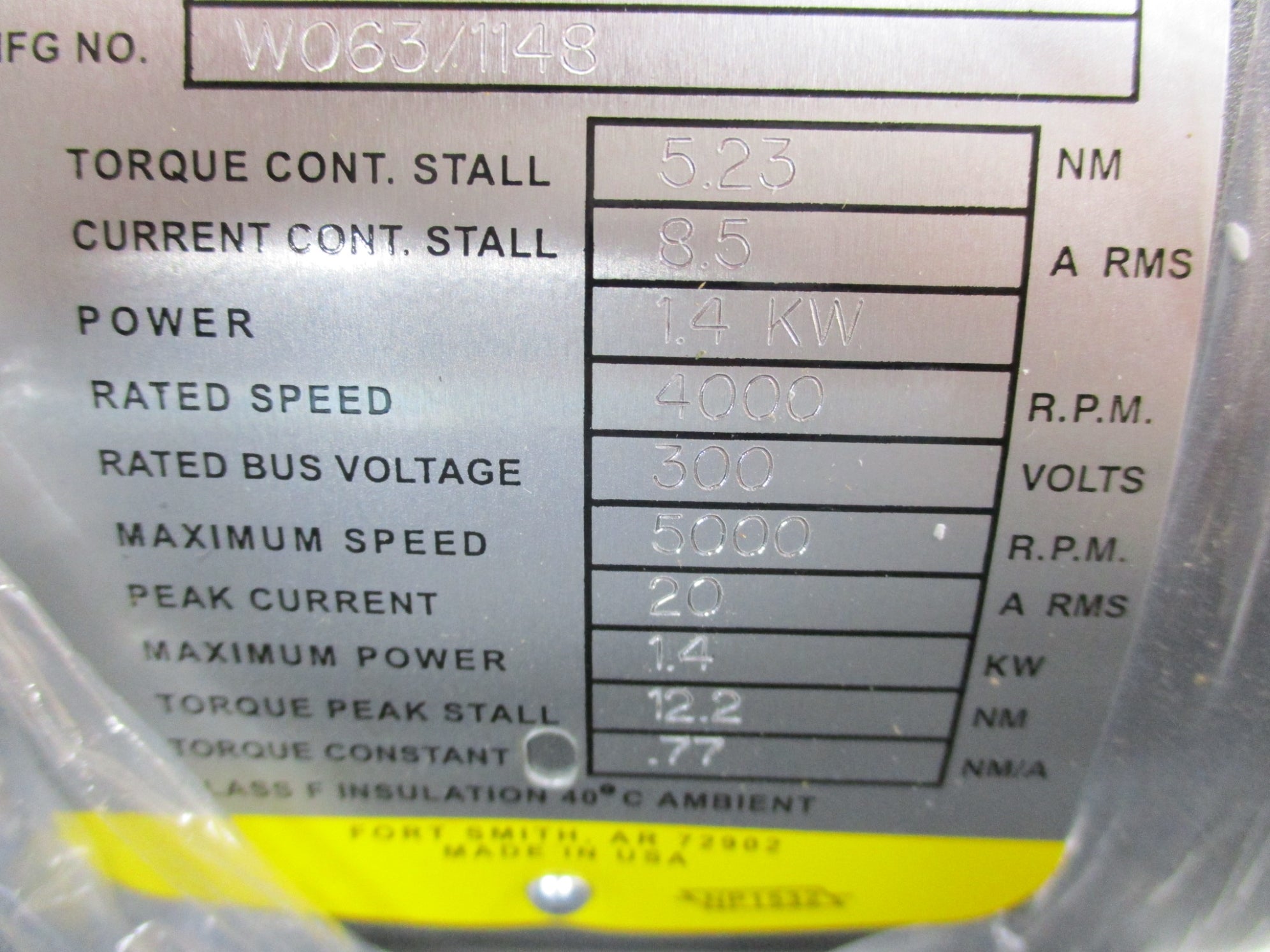 BALDOR W063/1148 NSMP