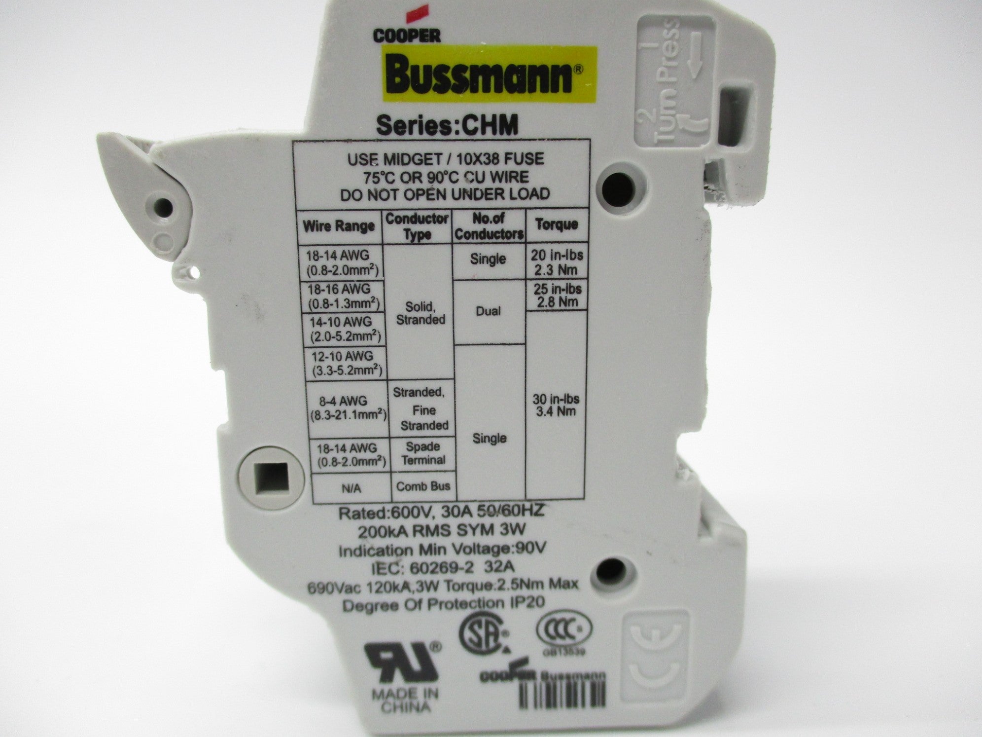 COOPER CHM2DU (PKG OF 6) NSMP