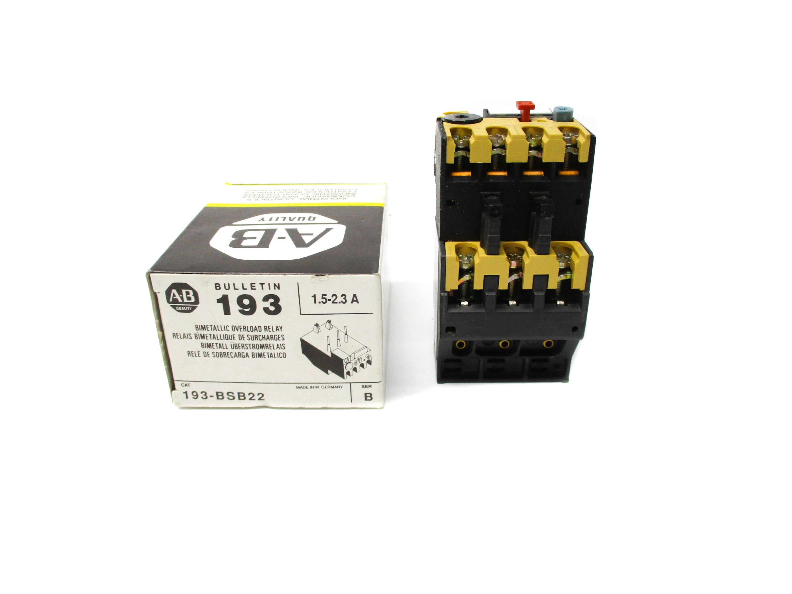 INDUSTRIAL SPARE PART 193-BSB22 SER. B 600V 1.5-2.3A (BK/YL) NSMP