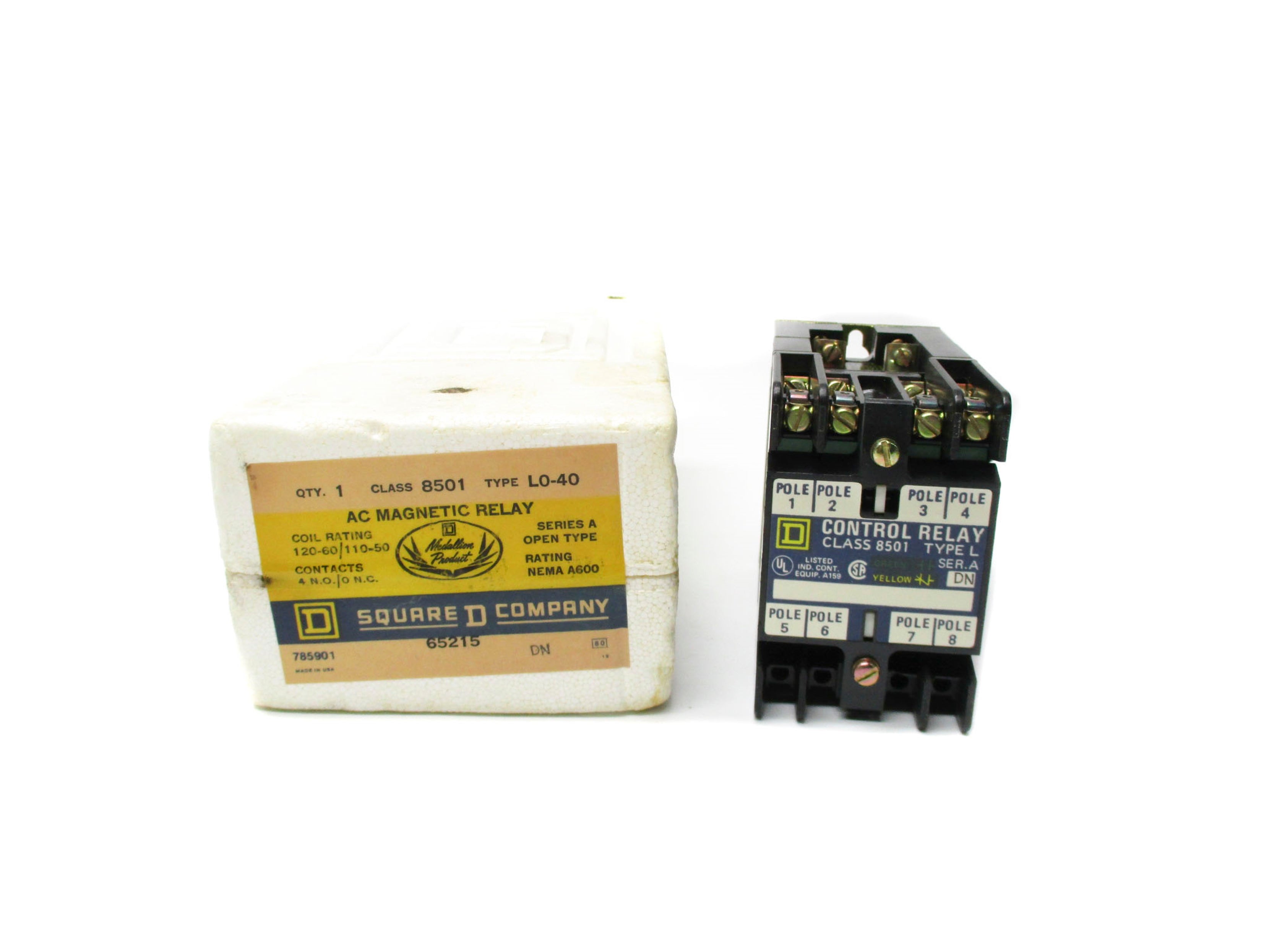 SQUARE D 8501 L0-40 120V SER. A NSMP