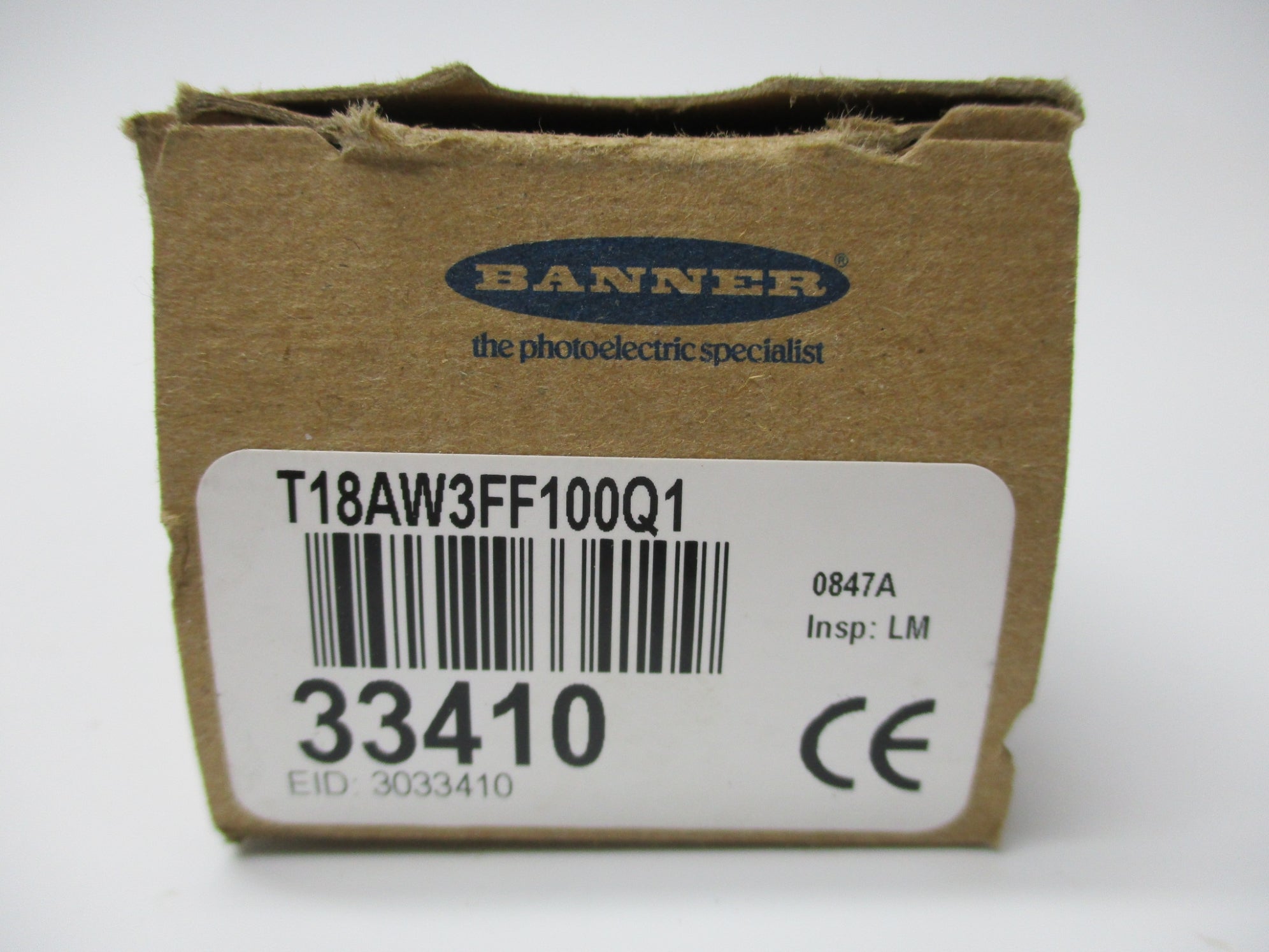 BANNER ENGINEERING T18AW3FF100Q1 33410 20-250VAC NSMP