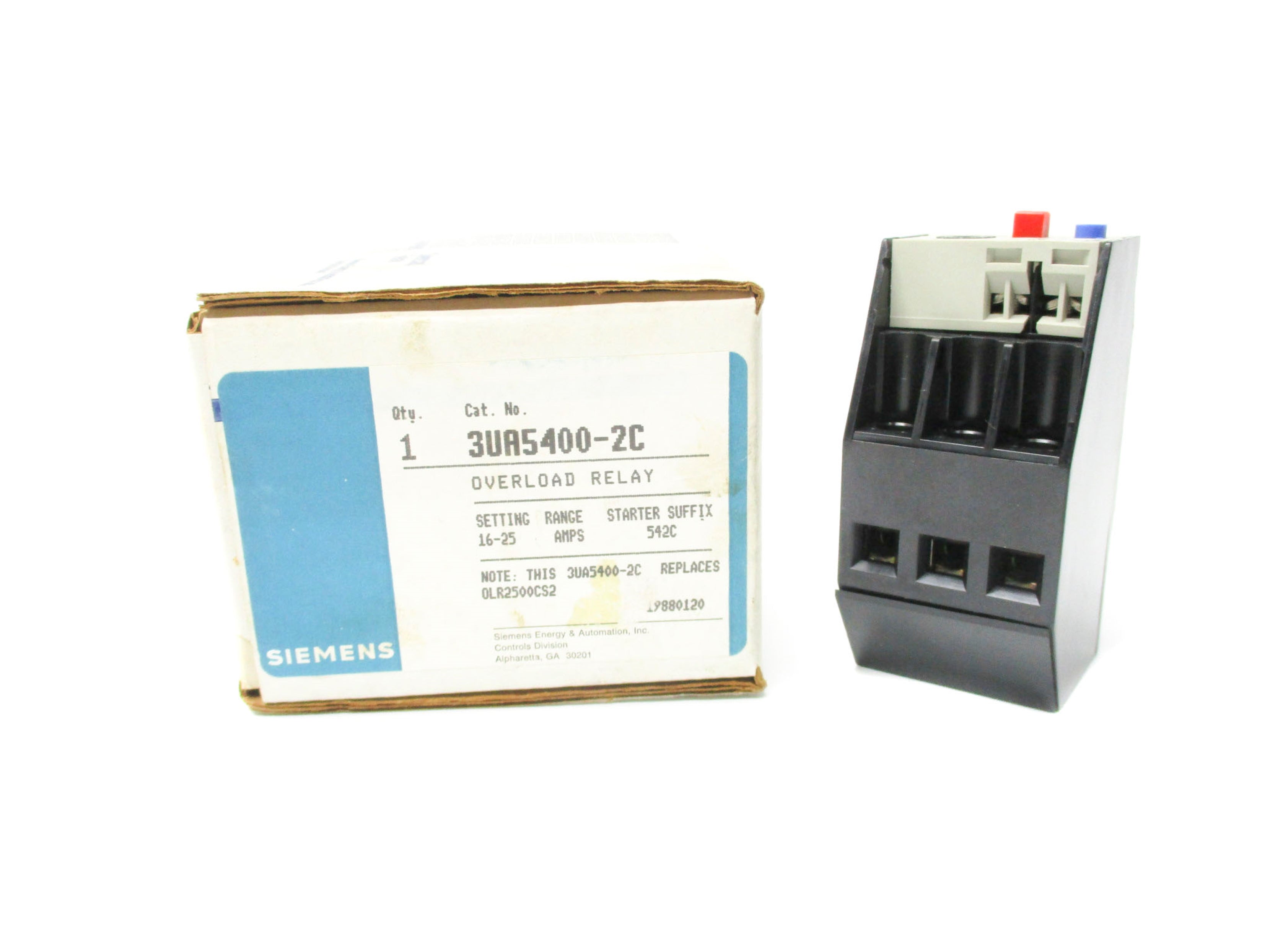 SIEMENS 3UA5400-2C 380V 16A-25A NSMP