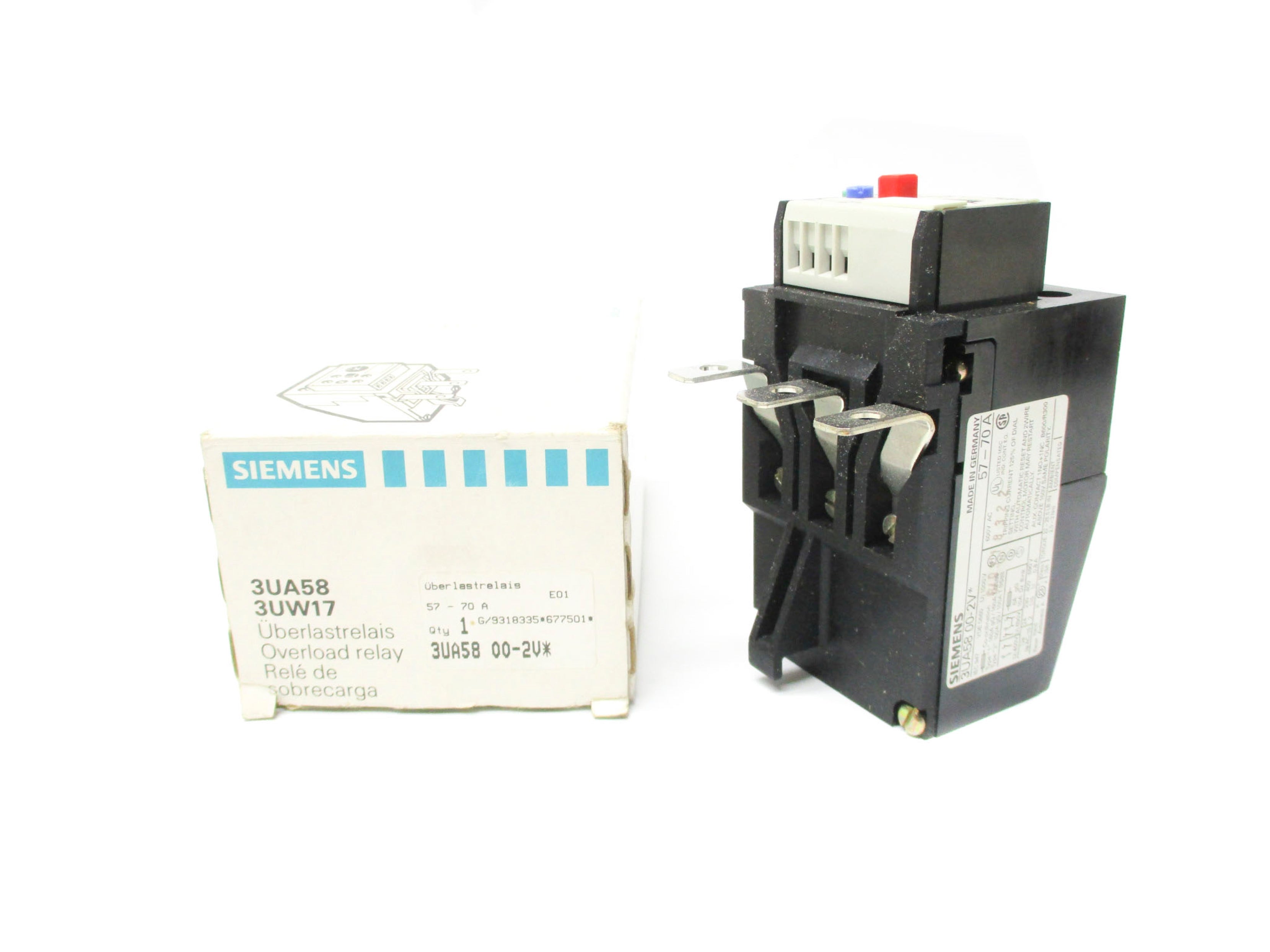 SIEMENS 3UA5800-2V 600VAC 57A-70A NSMP