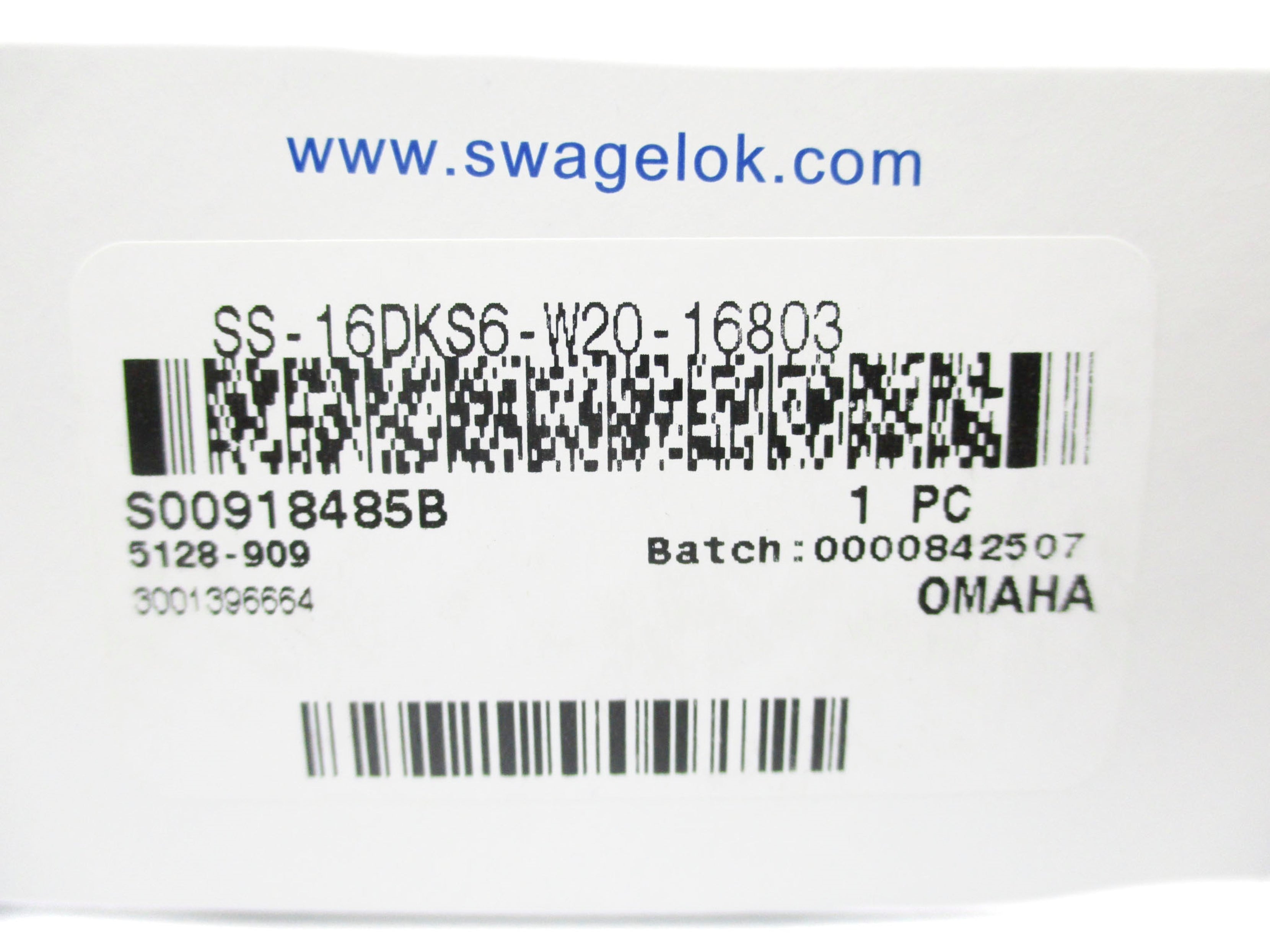 SWAGELOK SS-16DKS6-W20-16803 NSMP