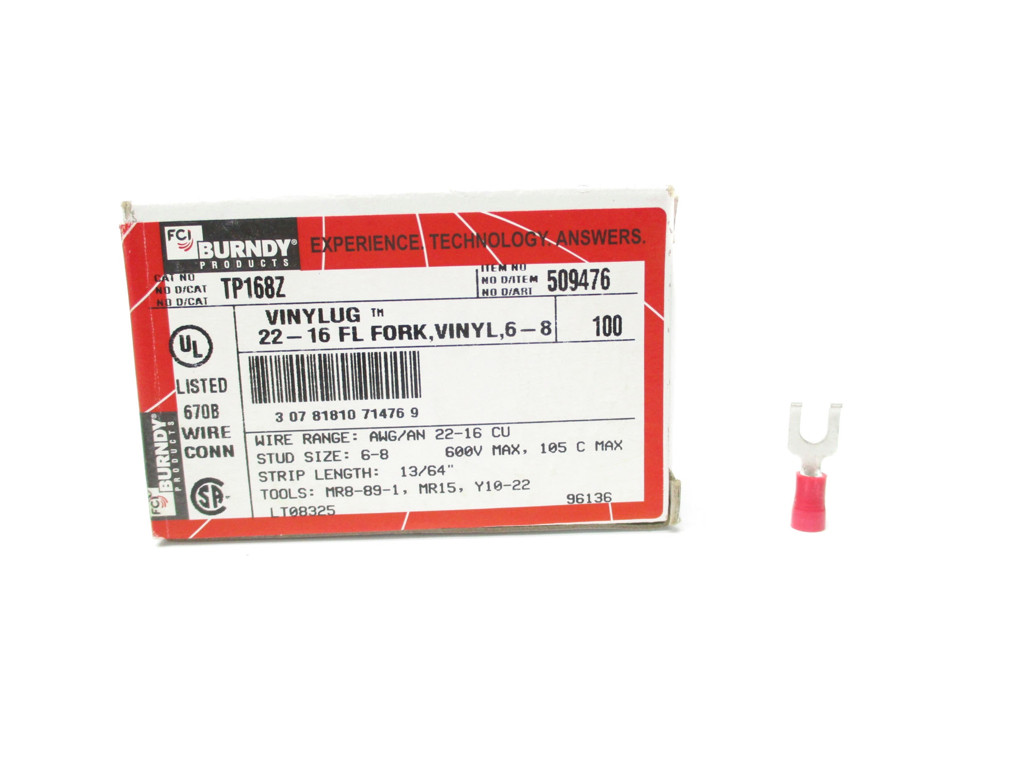 BURNDY TP168Z (PKG OF 100) NSMP