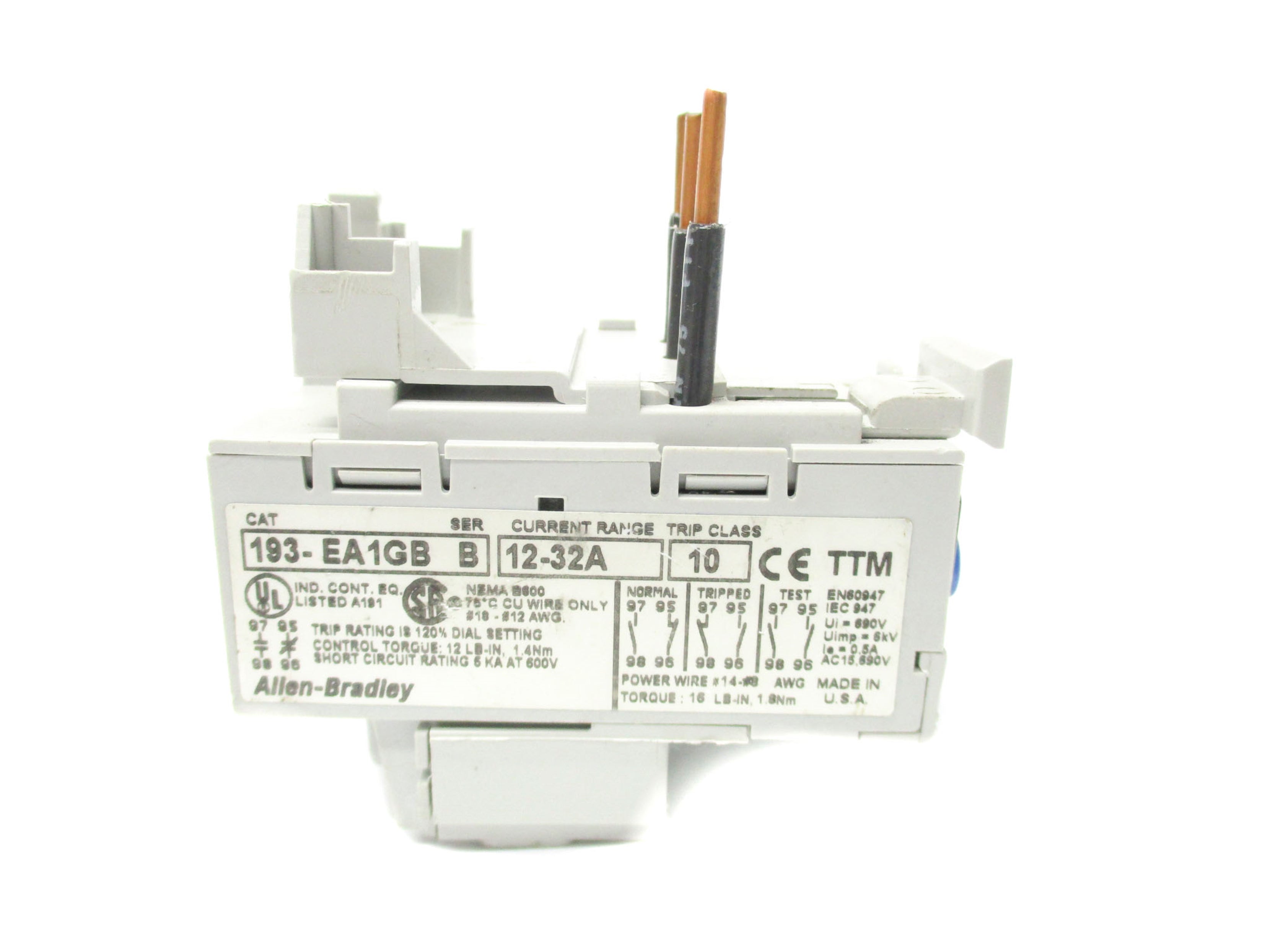 ALLEN BRADLEY 193-EA1GB SER. B 690V 12-32A UNMP