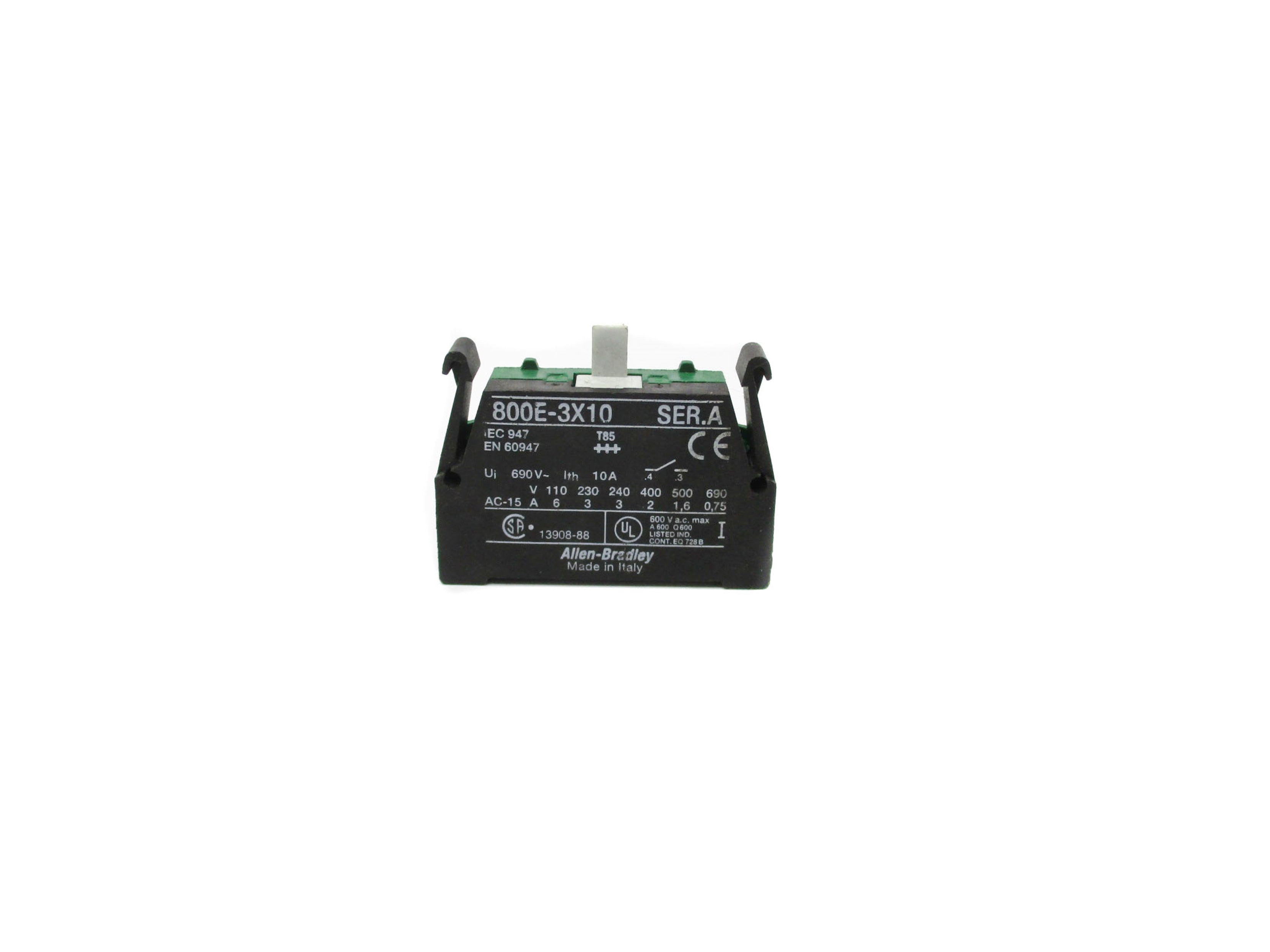 ALLEN BRADLEY 800E-3X10 SER. A 600VAC 10A NSNP