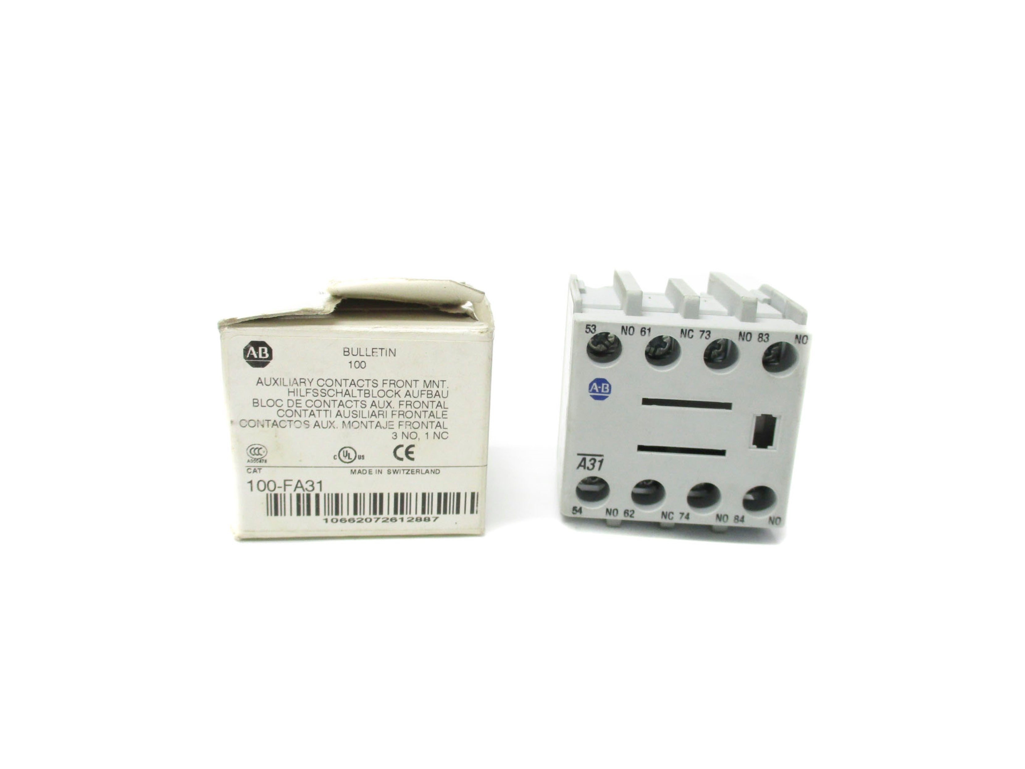 ALLEN BRADLEY 100-FA31 SER. B 600VAC 10A (WH) NSMP