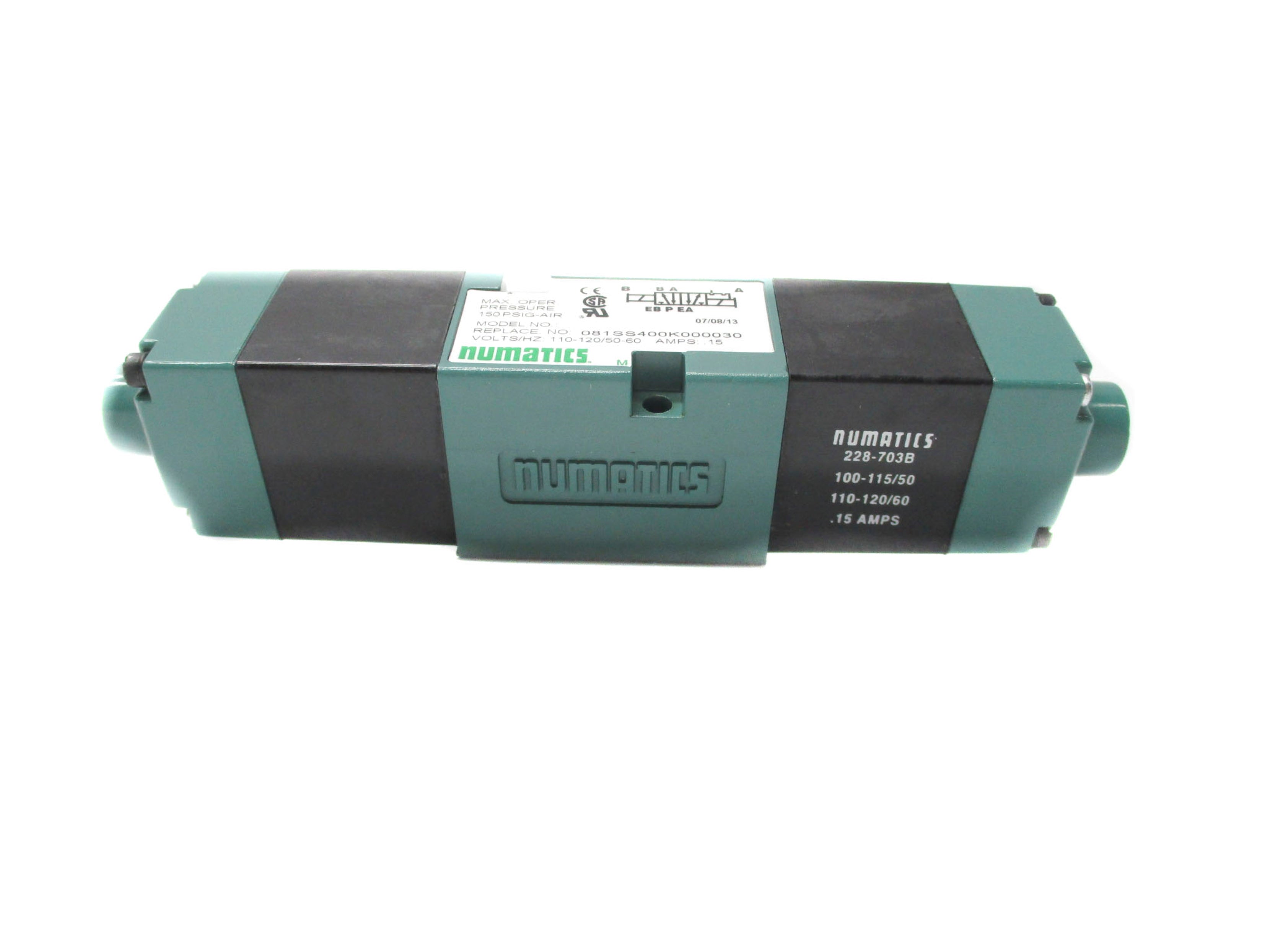 NUMATICS 081SS400K000030 110-120V .15A 150PSI NSNP