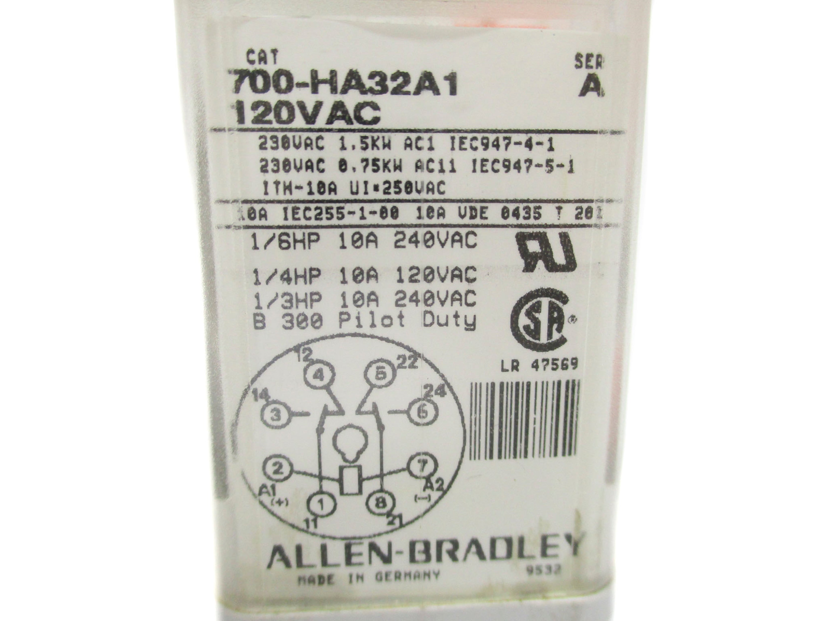 ALLEN BRADLEY 700-HA32A1 SER. A 120VAC UNMP