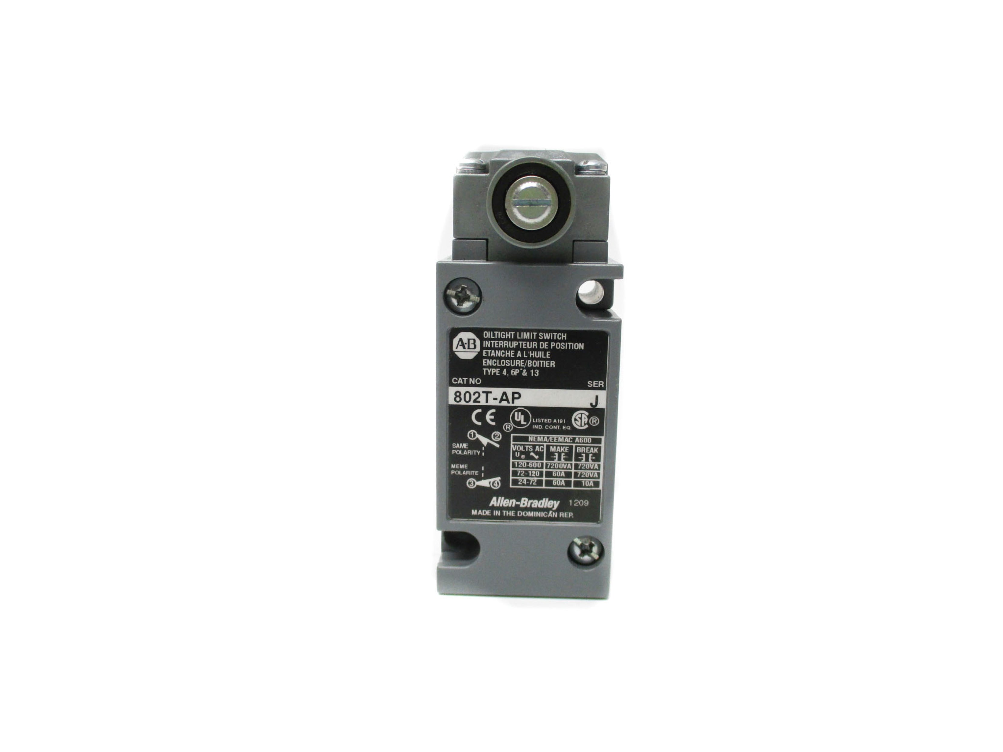 ALLEN BRADLEY 802T-AP SER. J 120-600VAC 60A NSNP