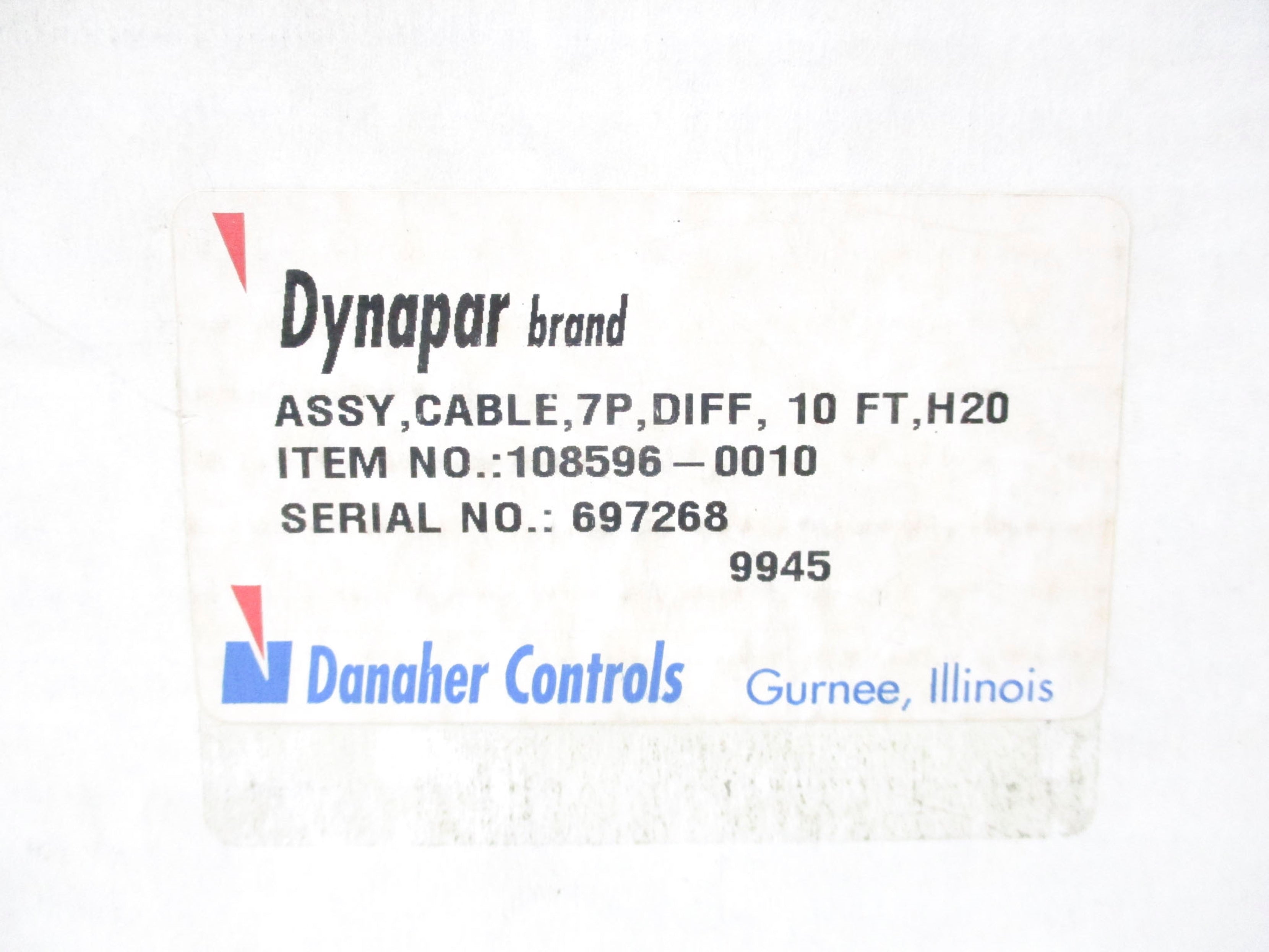 DANAHER CONTROLS 108596-0010 NSMP
