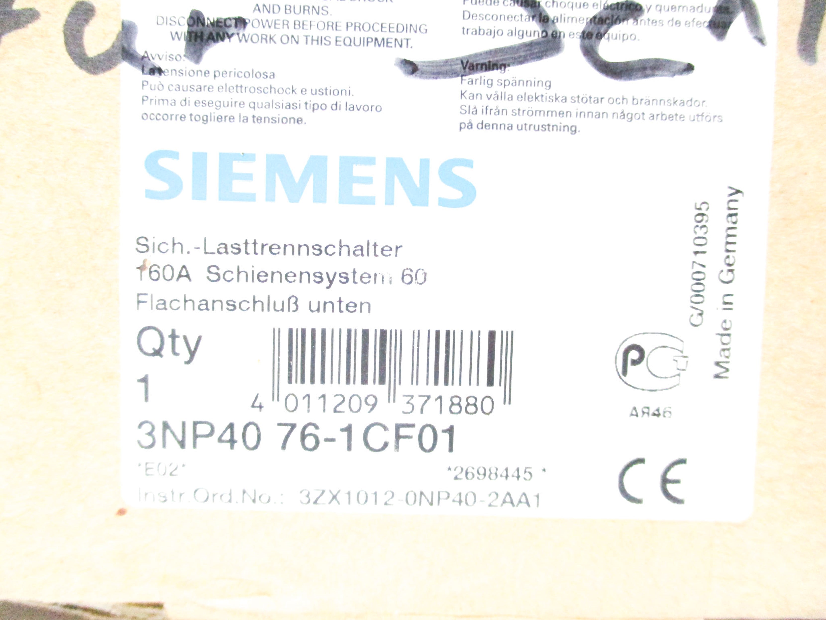 SIEMENS 3NP40 76-1CF01 NSMP