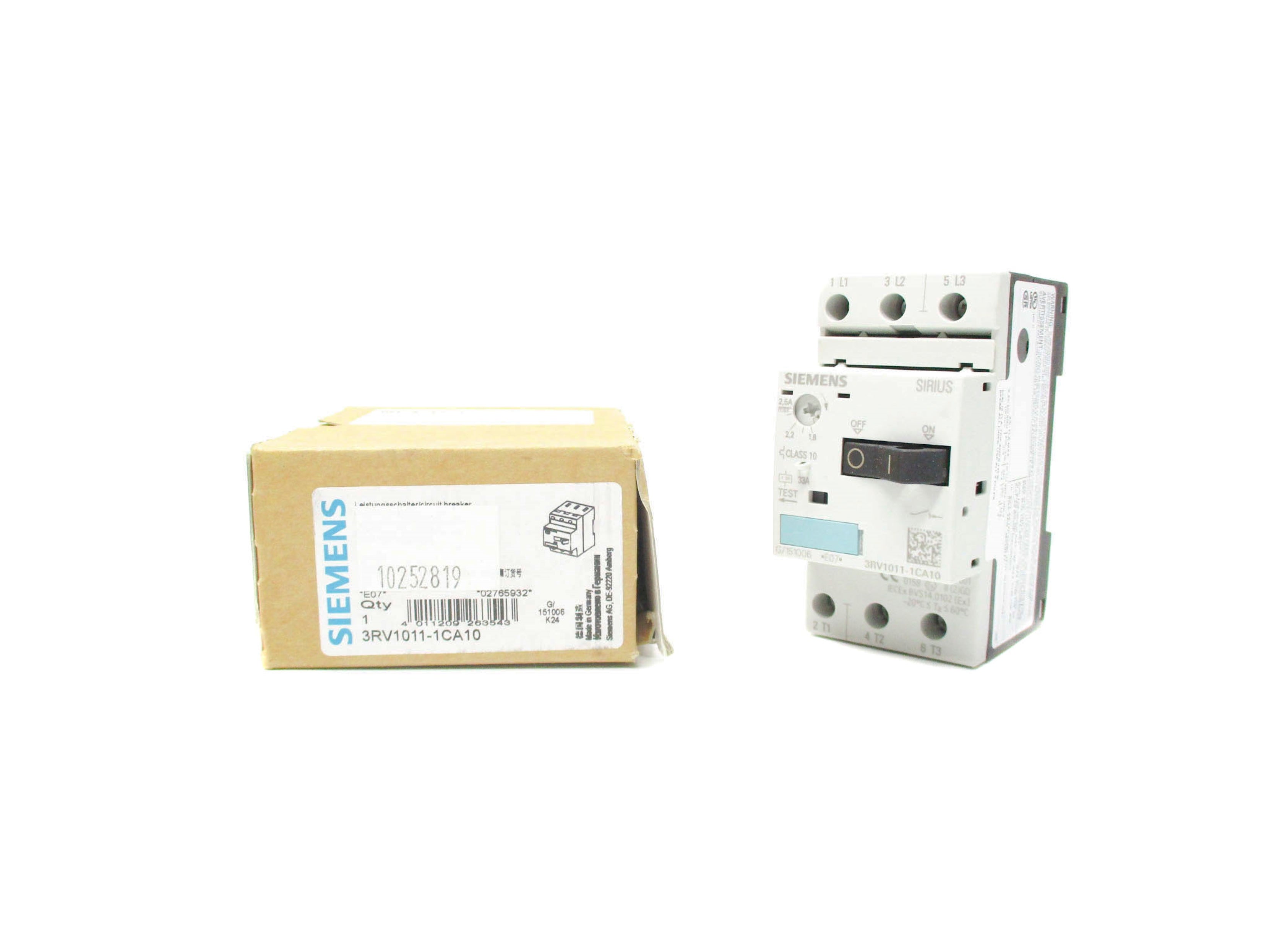 SIEMENS 3RV1011-1CA10 600V 1.8-2.5A NSMP