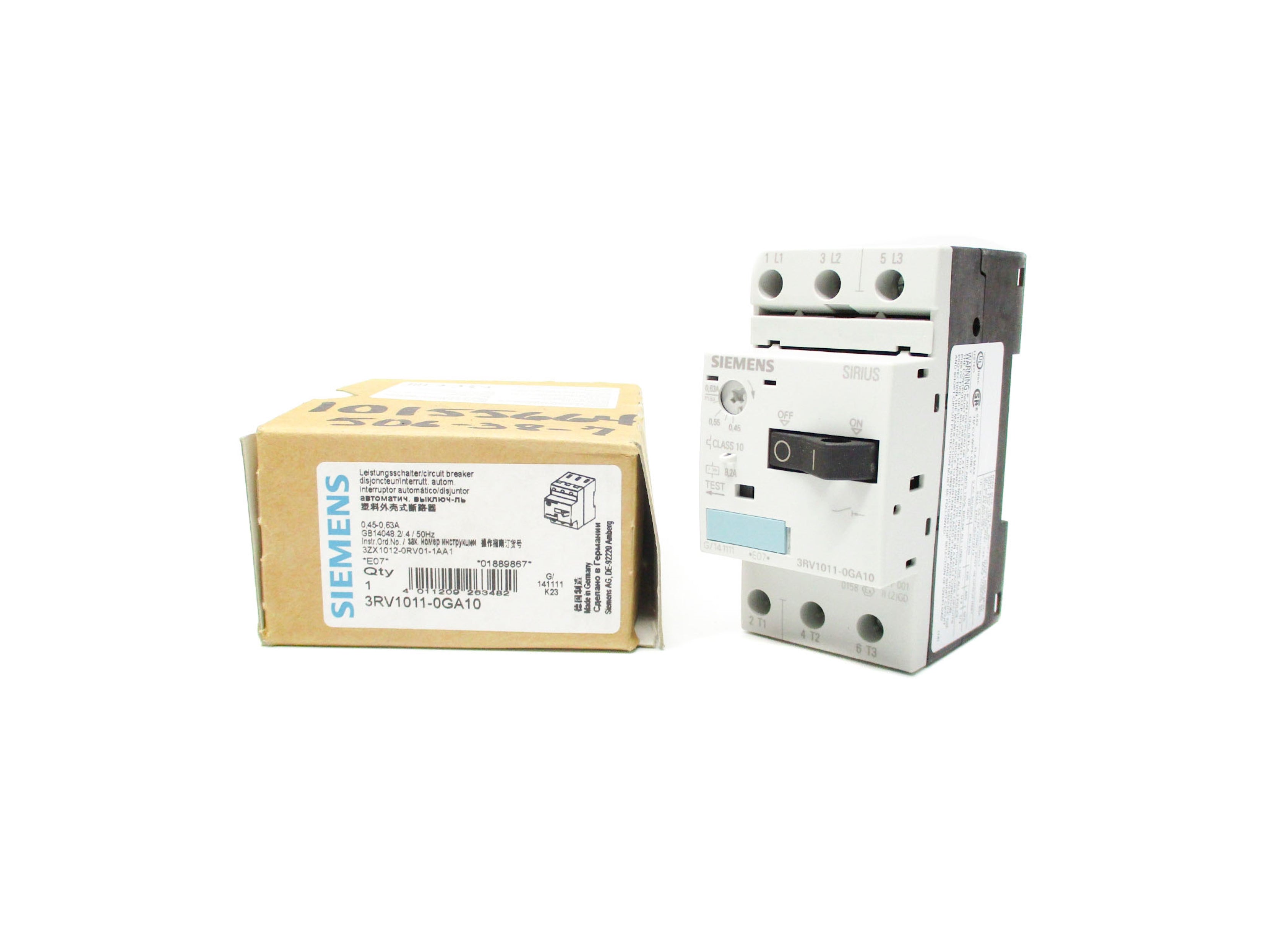 SIEMENS 3RV1011-0GA10 400V 63A NSMP