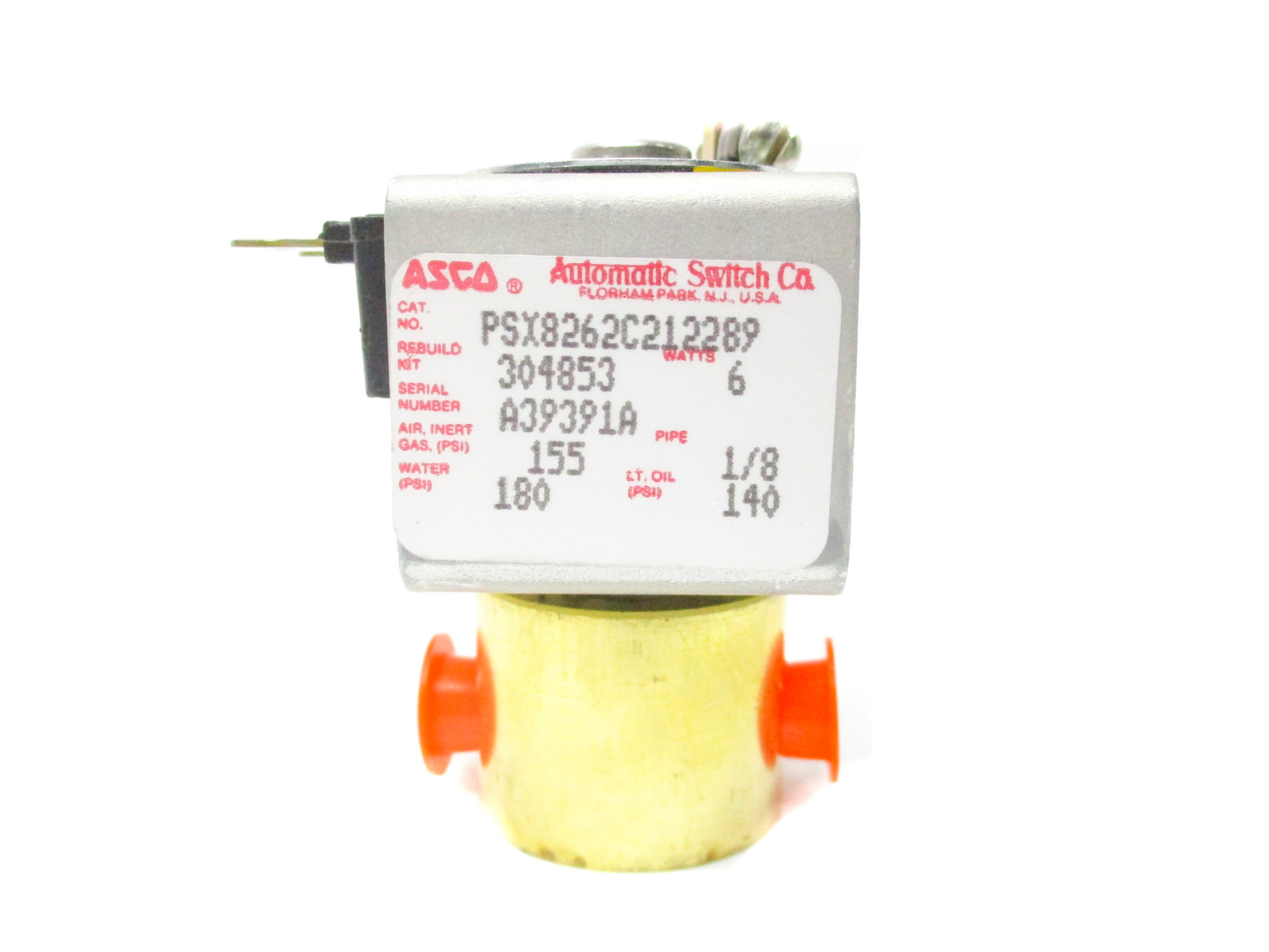 ASCO PSX8262C212289 155-180/140 PSI NSMP