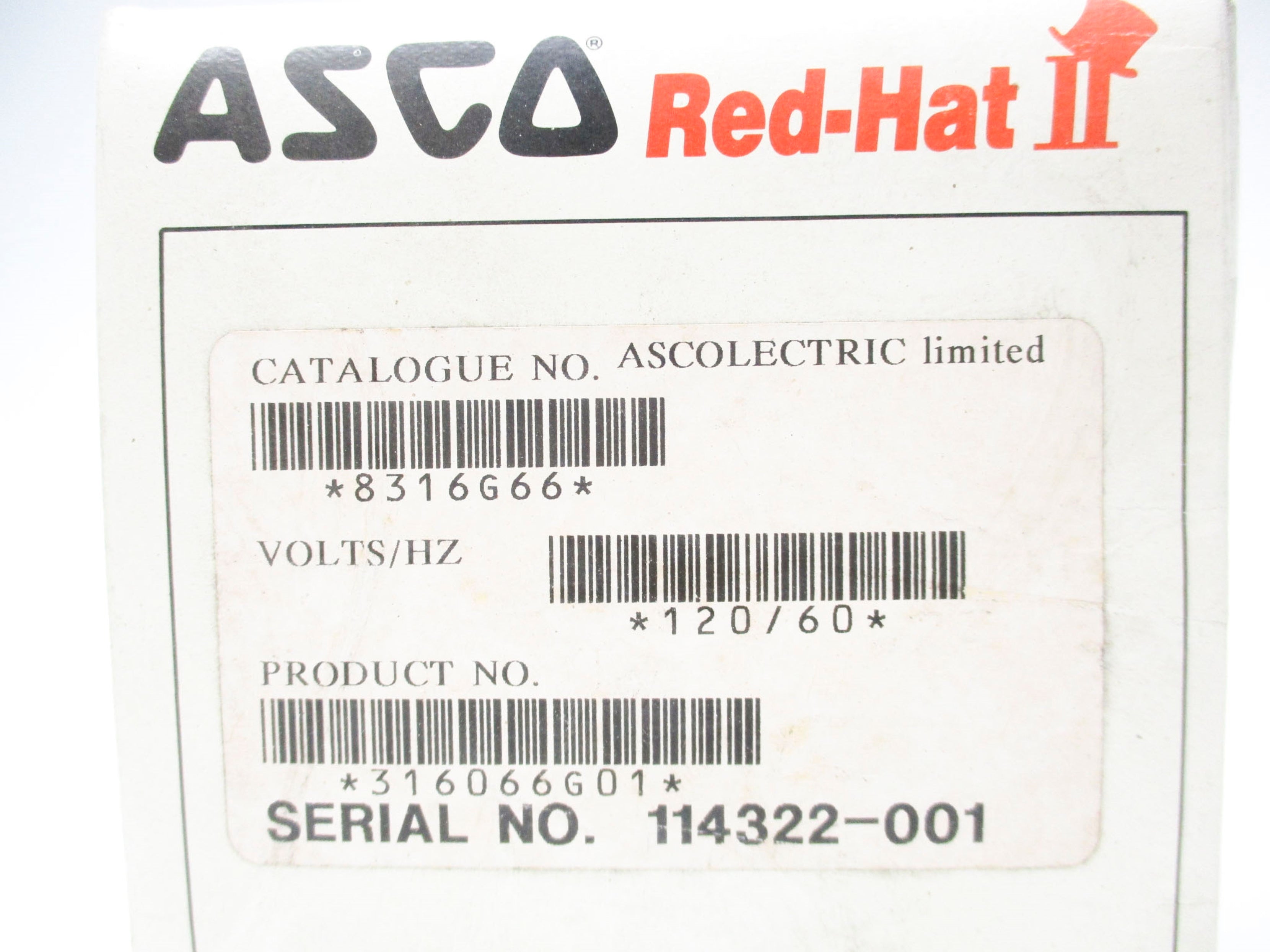 ASCO 8316G66 10-125PSI 120V NSMP