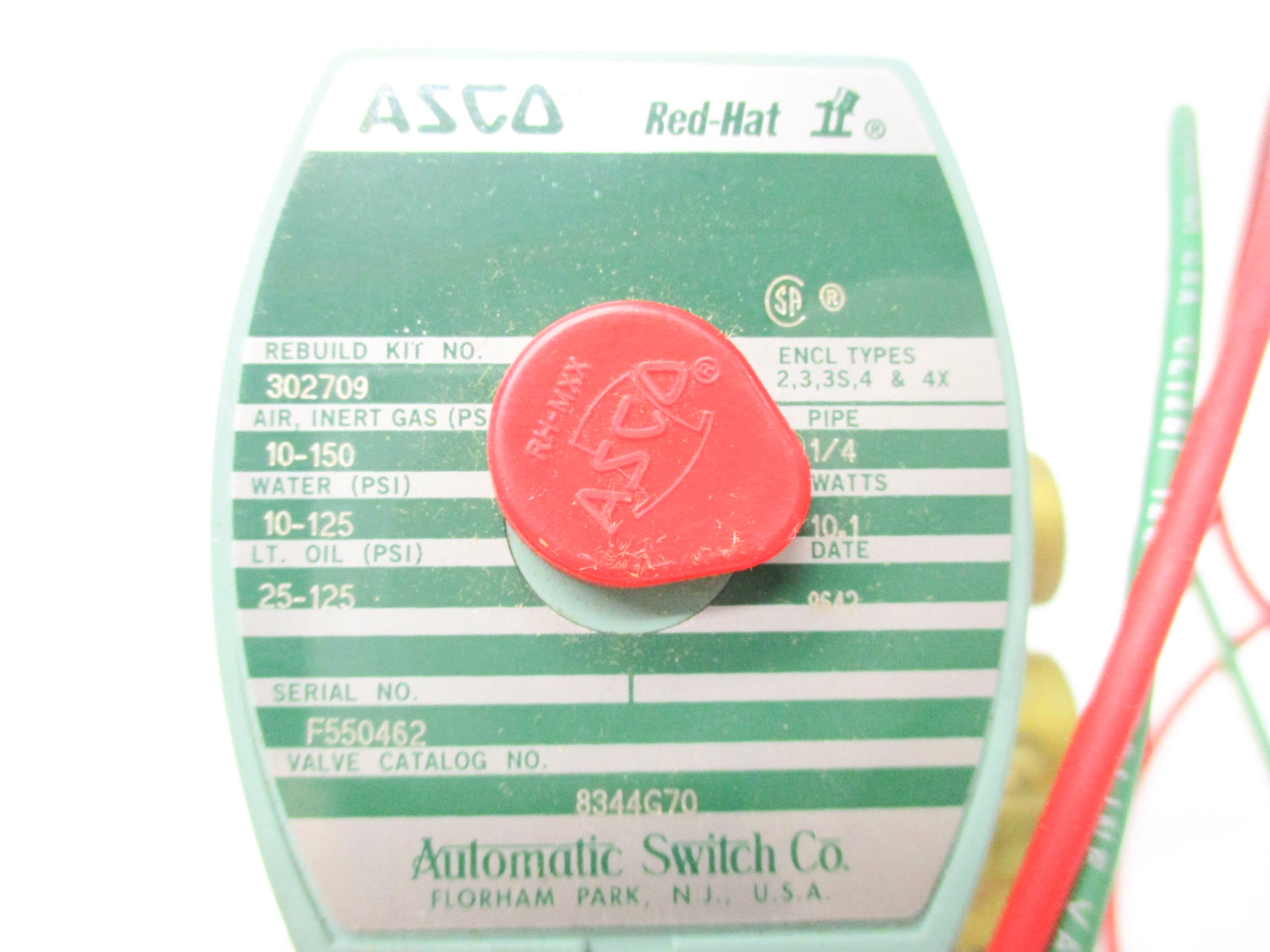 ASCO 8344G70 110/120V 10-125PSI 1/4" NSMP