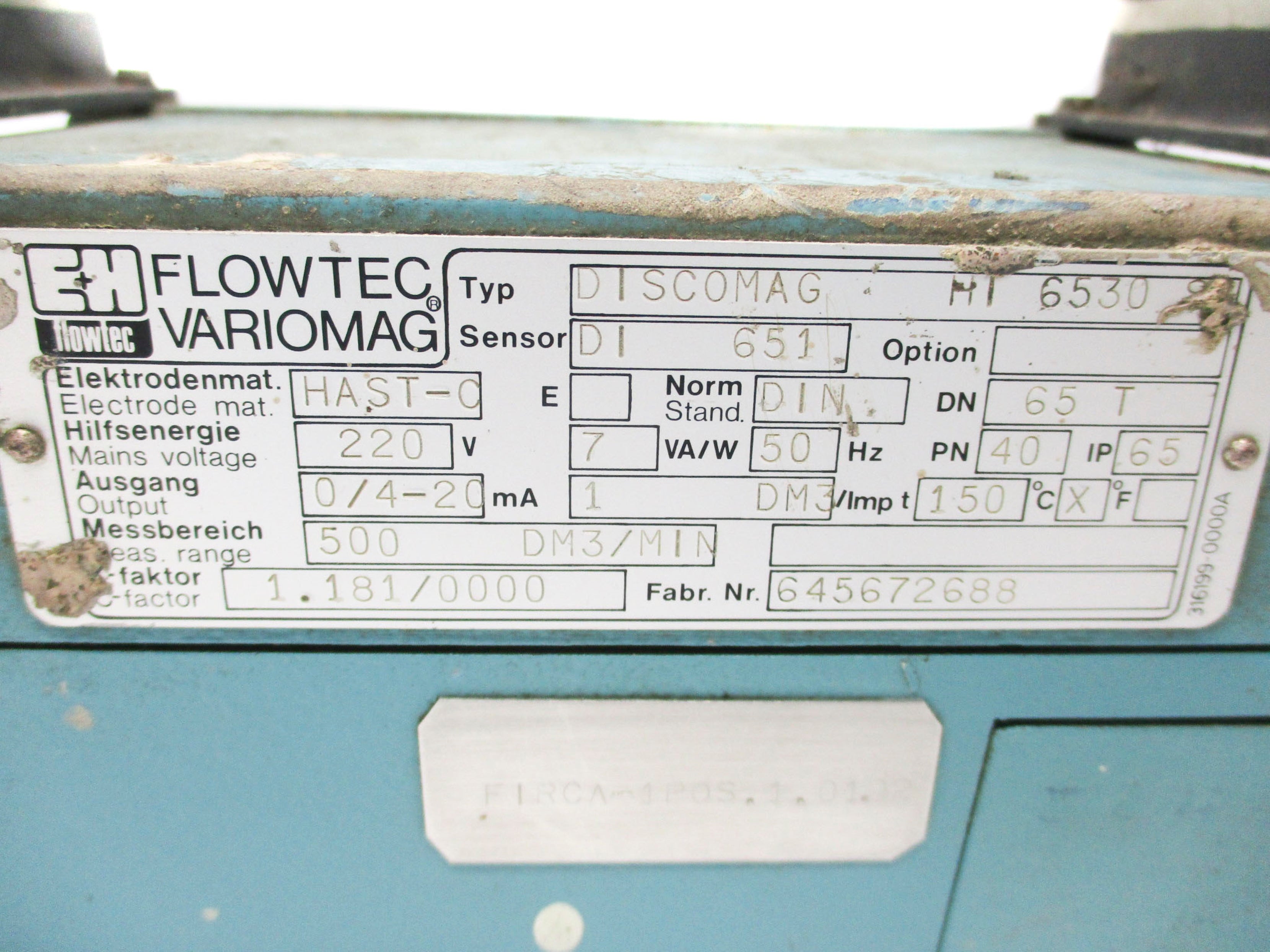 ENDRESS+HOUSER HI6530 S (AS PICTURED) UNMP