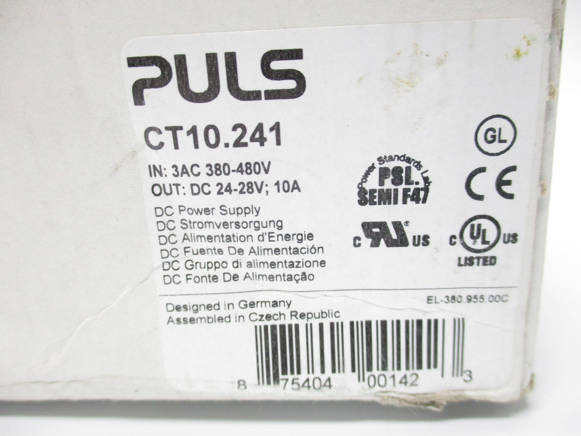 PULS CT10.241 380-480VAC 10A NSMP