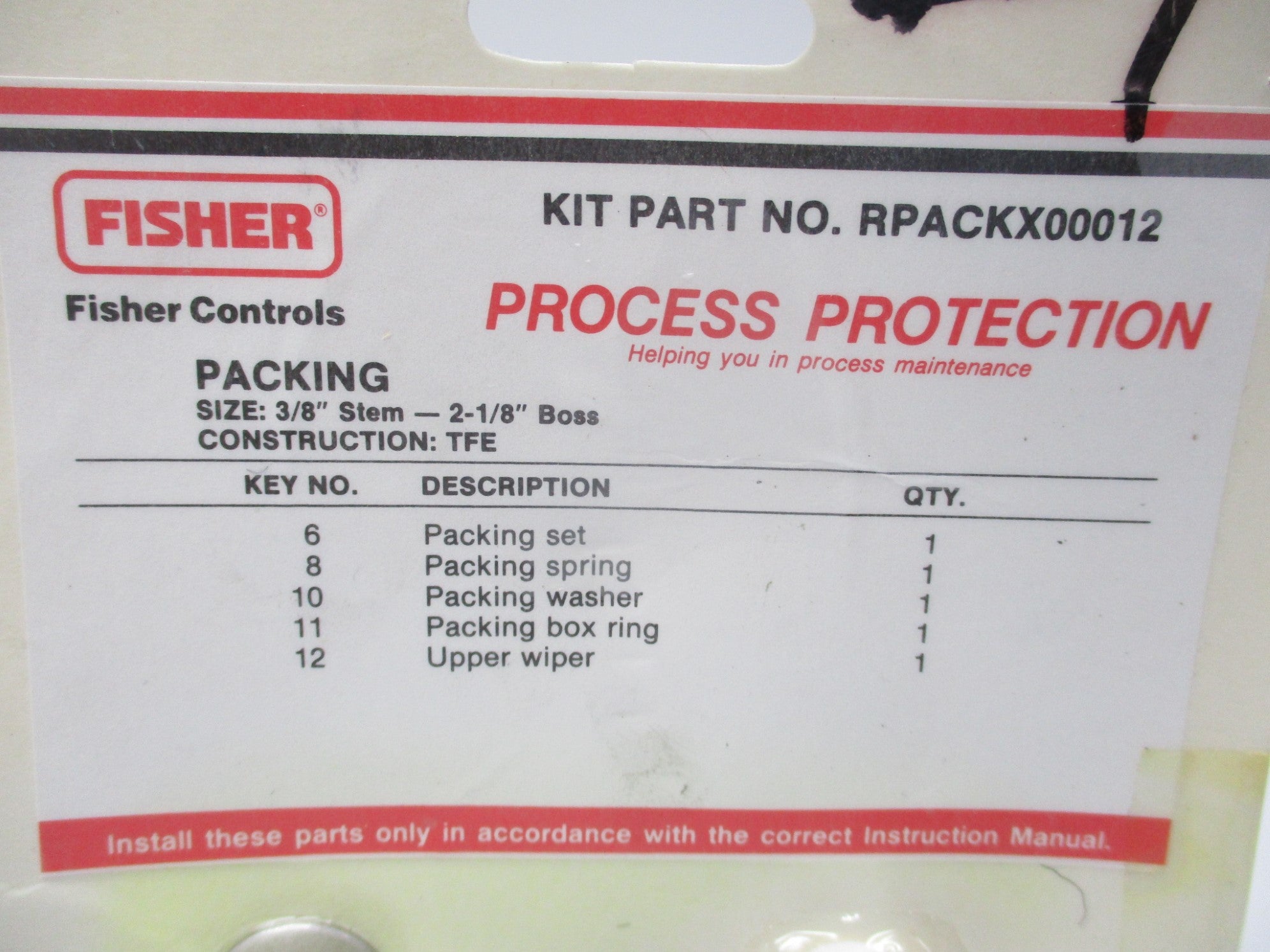 FISHER RPACKX00012 NSFS