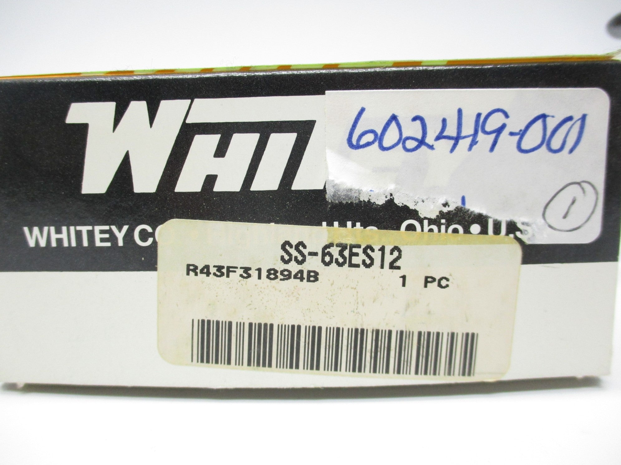 WHITEY SS-63ES12 NSMP