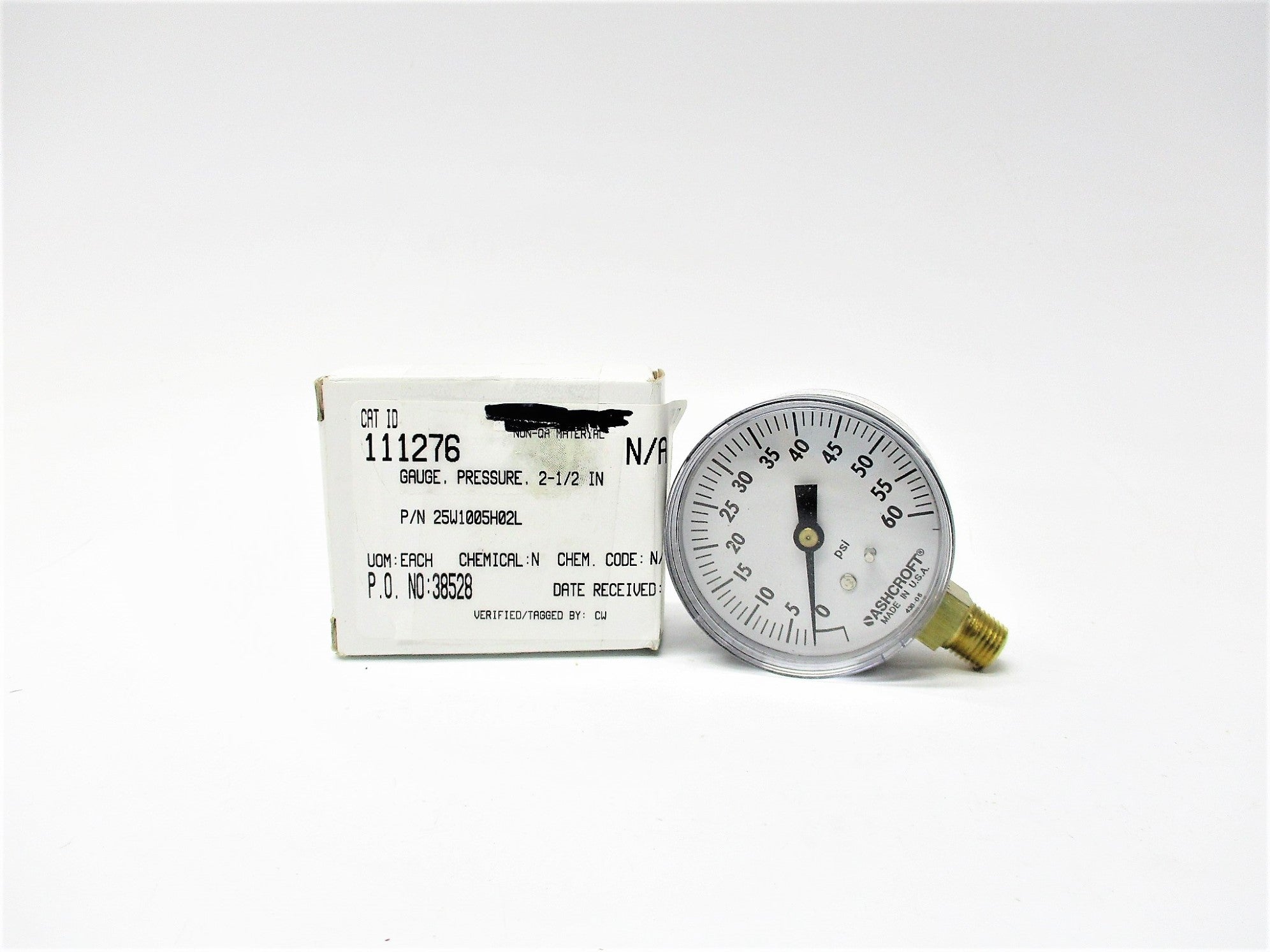 ASHCROFT 25W1005H02L 0-60PSI NSMP
