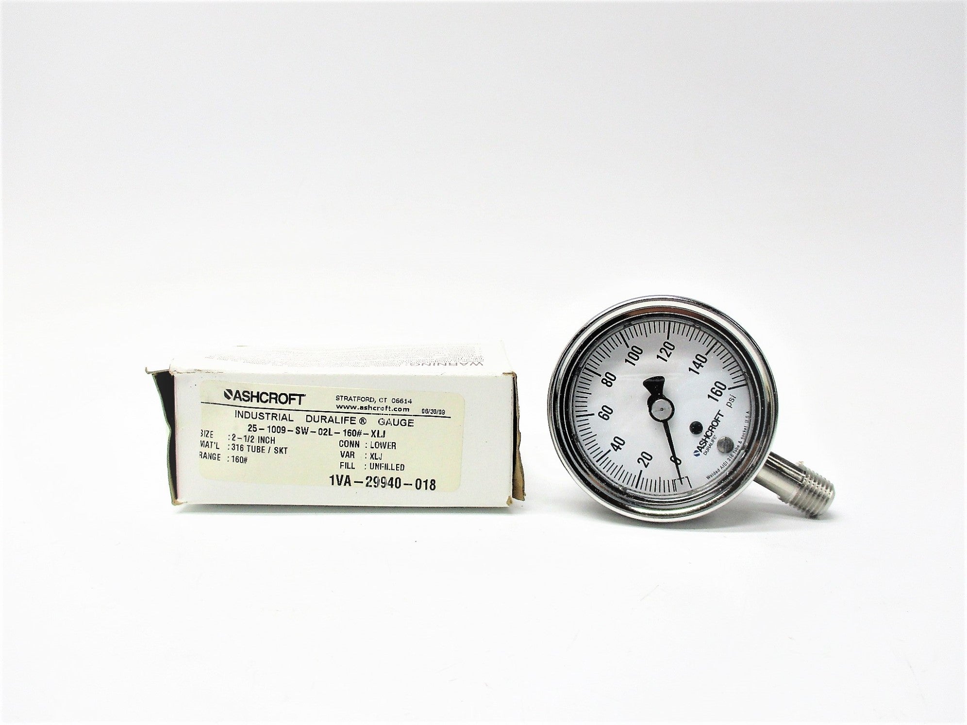 ASHCROFT 25-1009-SW-02L-160#-XLJ NSMP