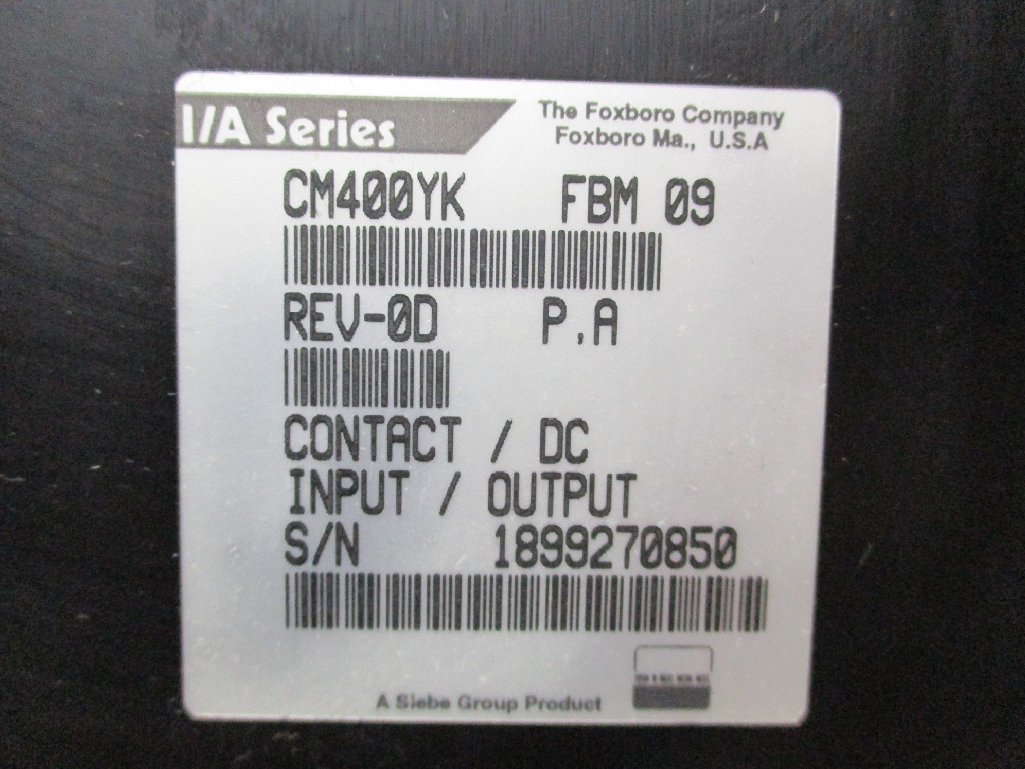 FOXBORO CM400YK-FBM09 UNMP