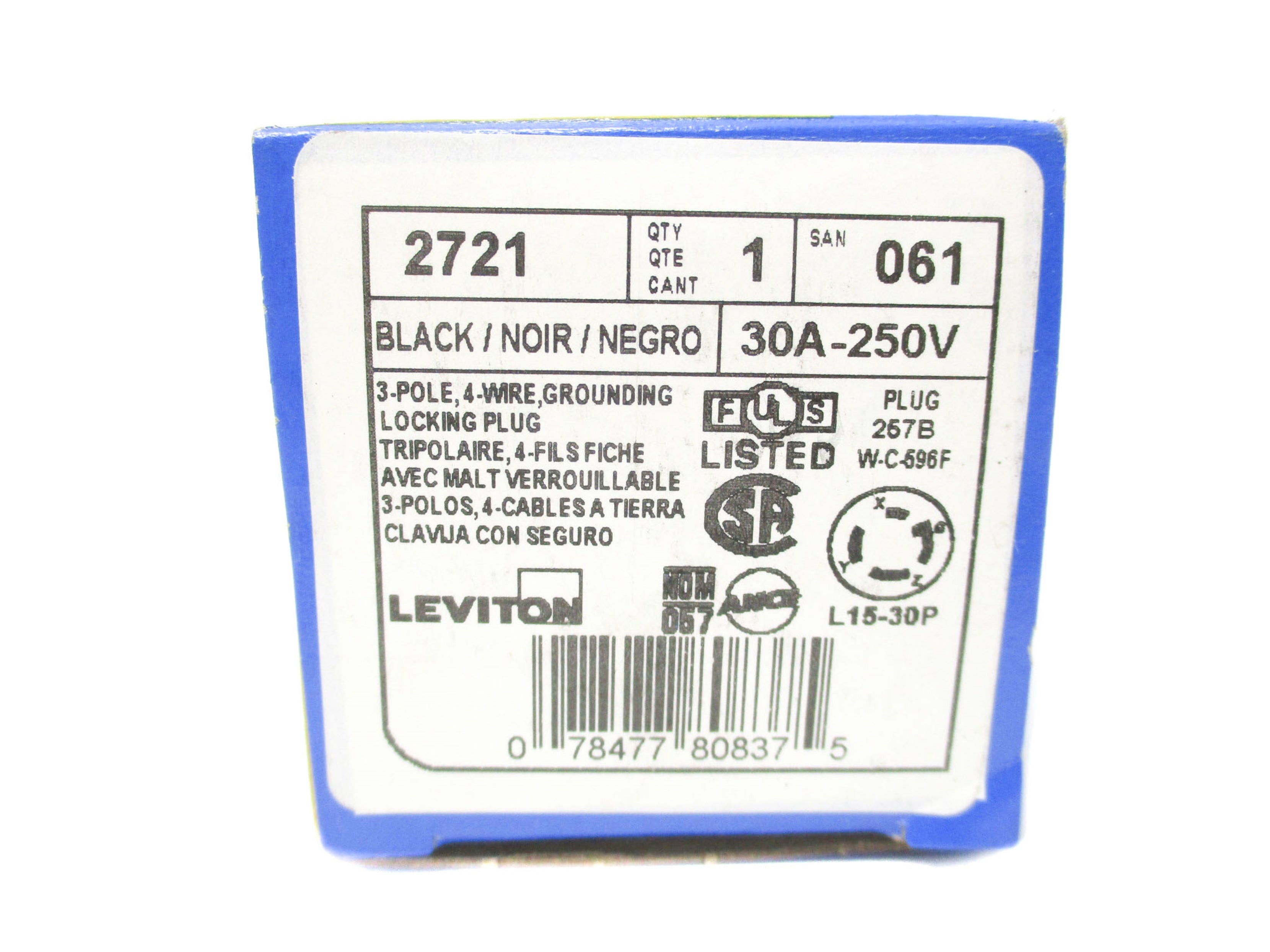LEVITON 2721 250V 30A NSMP