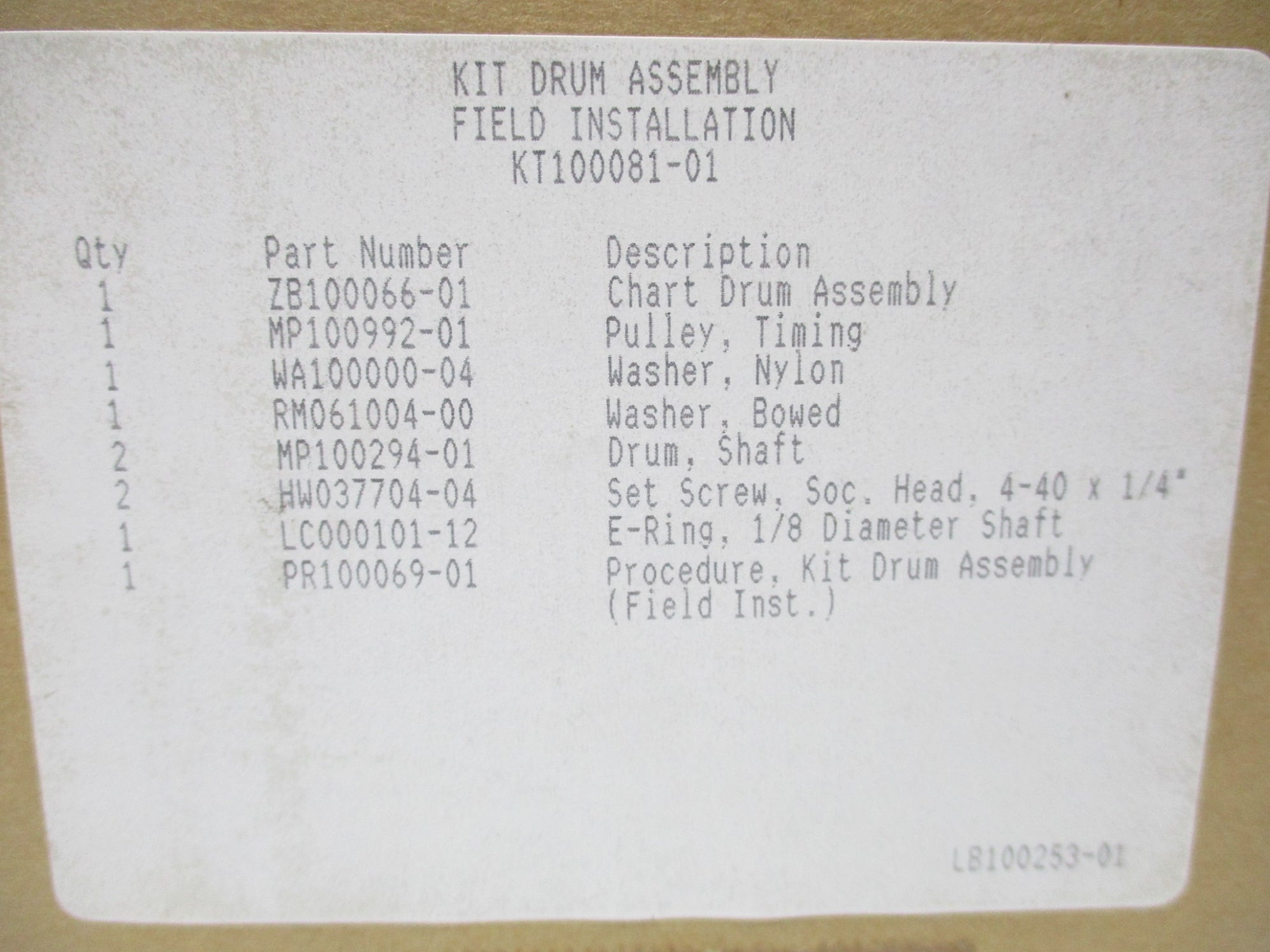 WESTRONICS KT100081-01 NSMP