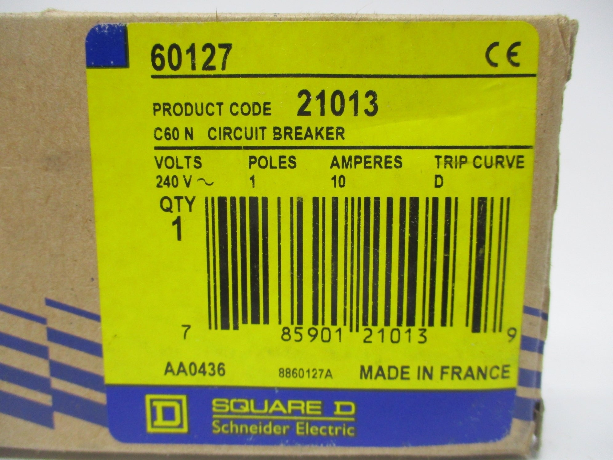 SQUARE D 60127 240VAC 10A NSMP