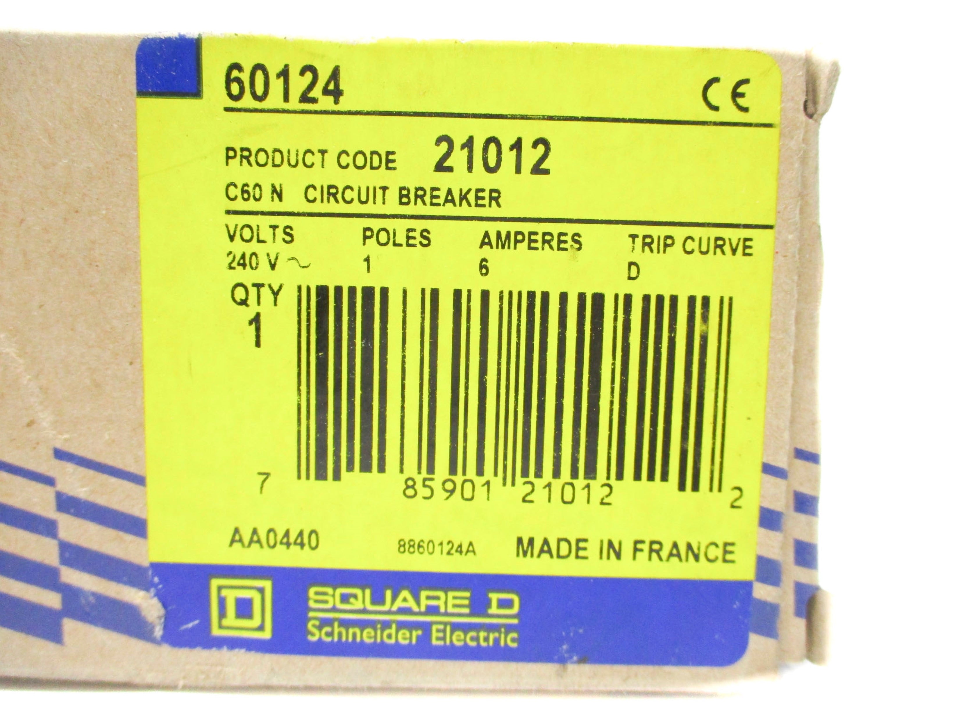 SQUARE D 60124 240VAC 10A NSMP