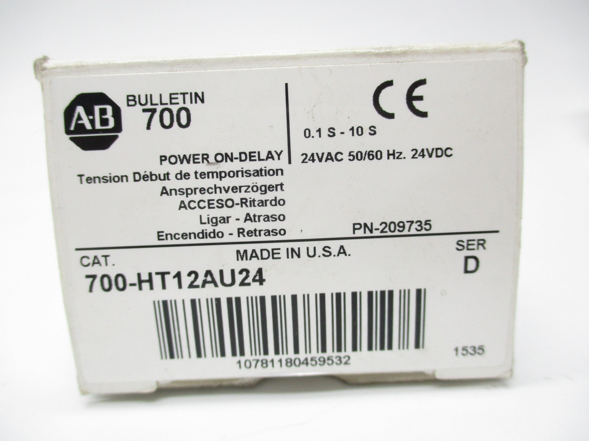 INDUSTRIAL SPARE PART 700-HT12AU24 SER. D 24VAC/DC 10A 0.1S-10S (WH) NSMP