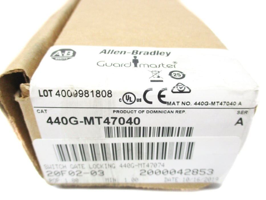 ALLEN BRADLEY 440G-MT47040 SER. A 24VAC/DC 10A (BR/WH) NSMP