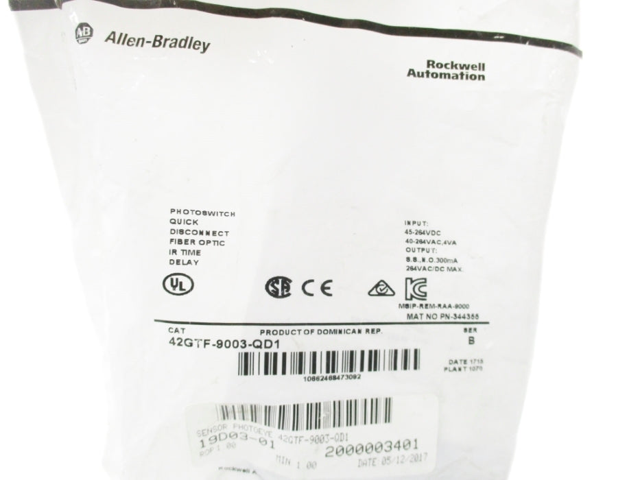 INDUSTRIAL SPARE PART 42GTF-9003-QD1 SER. B NSMP