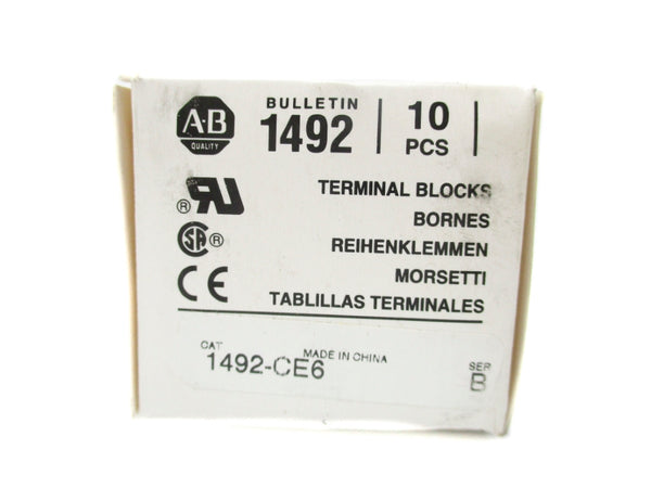 ALLEN BRADLEY 1492-CE6 SER. B (PKG OF 10) (WH) NSMP