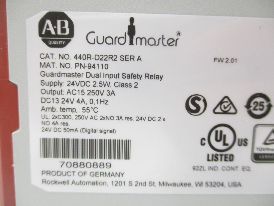 INDUSTRIAL SPARE PART 440R-D22R2 SER. A F/W 2.01 24VDC 4A (WH) NSMP