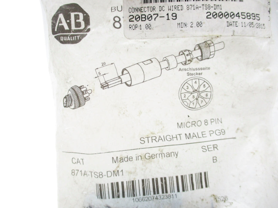 INDUSTRIAL SPARE PART 871A-TS8-DM1 SER. B NSMP