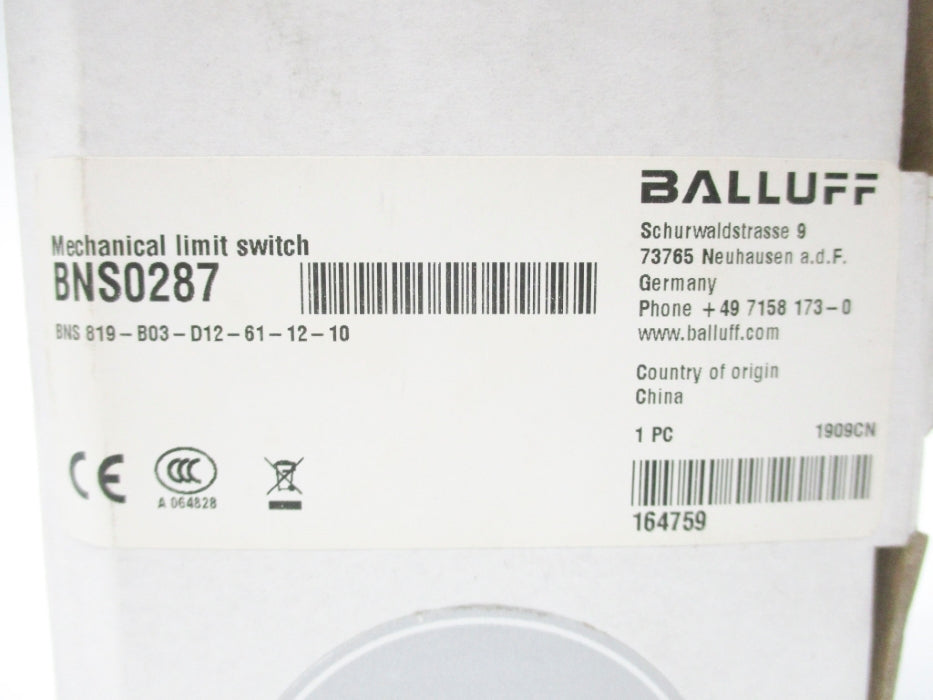 BALLUFF BNS819-B03-D12-61-12-10 BNS0287 NSMP