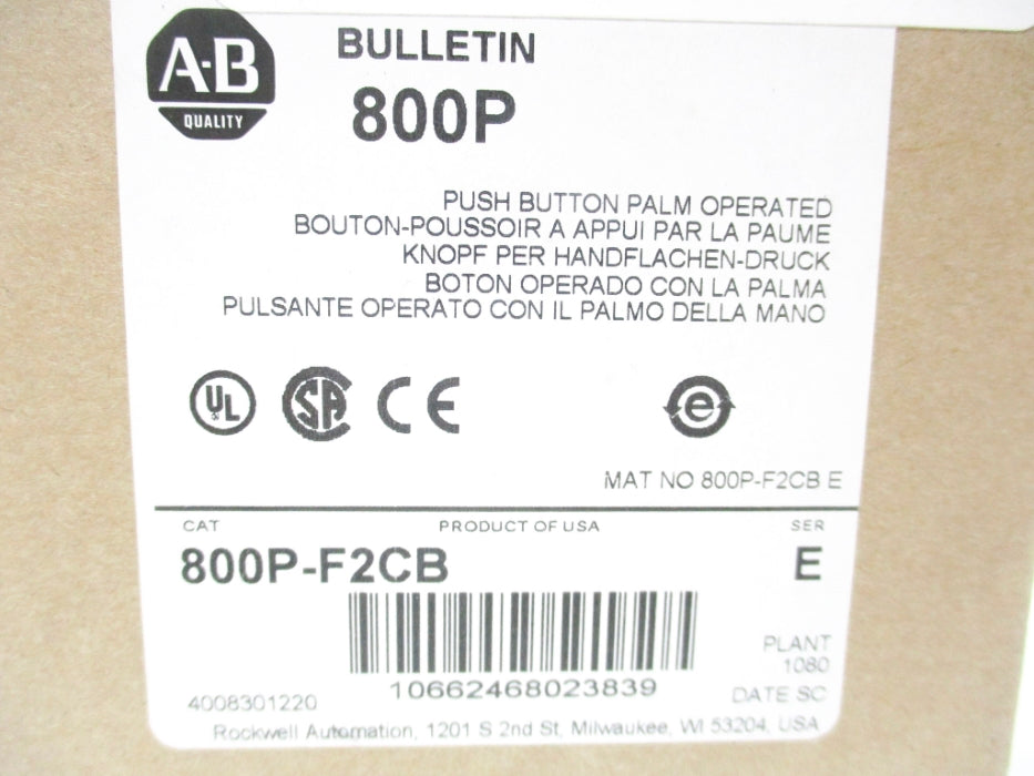 INDUSTRIAL SPARE PART 800P-F2CB SER. E (BR/WH) NSMP