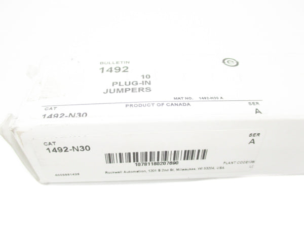 ALLEN BRADLEY 1492-N30 SER. A (PKG OF 10) (WH) NSMP