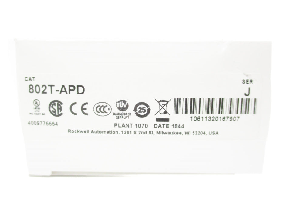 ALLEN BRADLEY 802T-APD SER. J 120-600VAC 60A (WH) NSMP