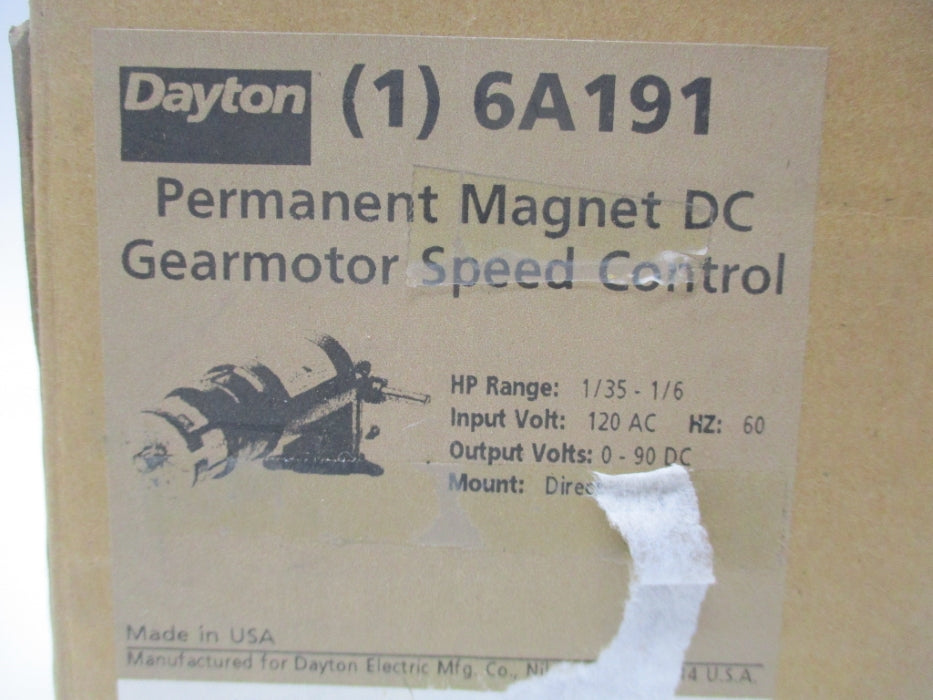 DAYTON 6A191 120VAC 1/35-1/6 NSMP