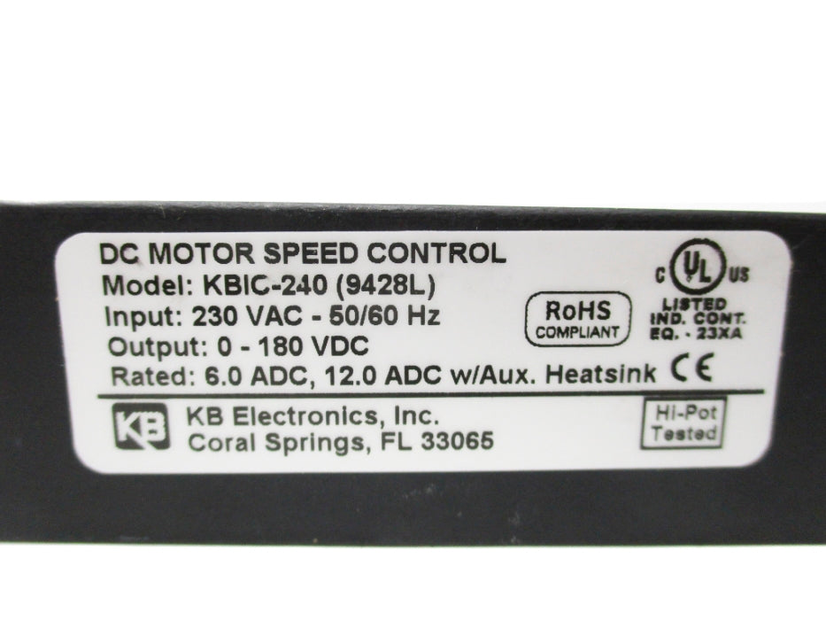 KB ELECTRONICS KBIC-240 (9428L) 230VAC NSMP