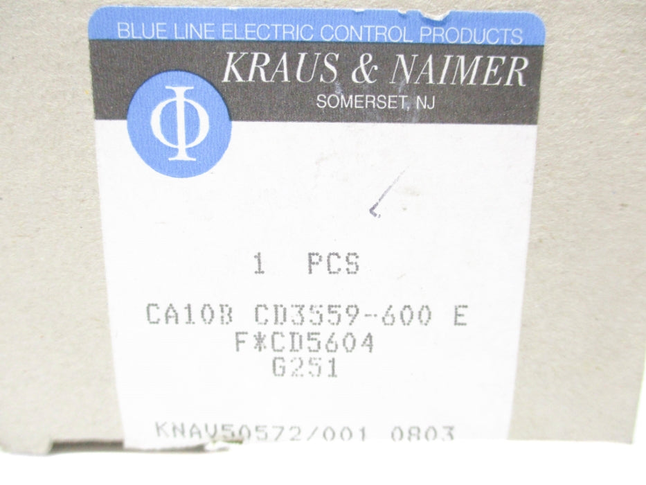 KRAUS&NAIMER CA10B CD3559-600 NSMP