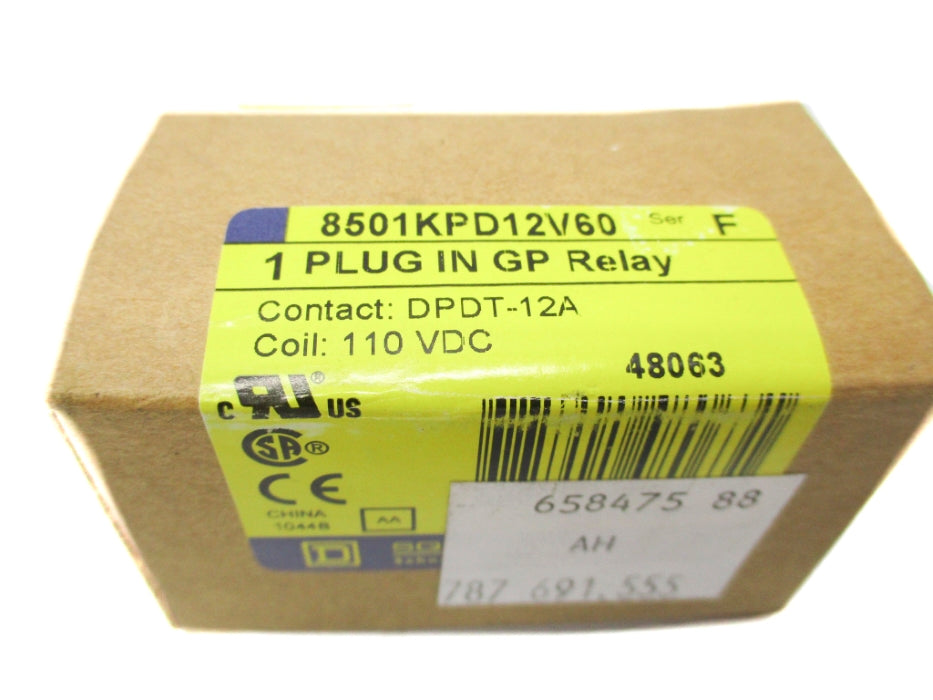 SQUARE D 8501KPD12V60 SER. F 12A 110VDC NSMP