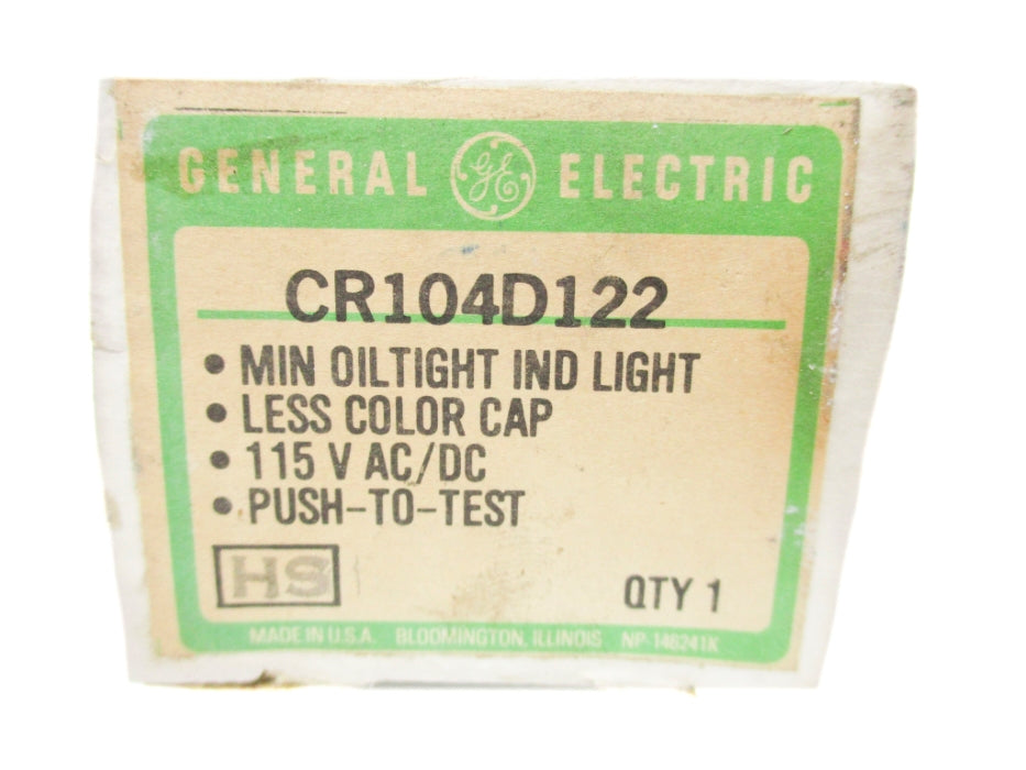 GENERAL ELECTRIC CR104D122 115VAC/DC (NO BULB) NSMP