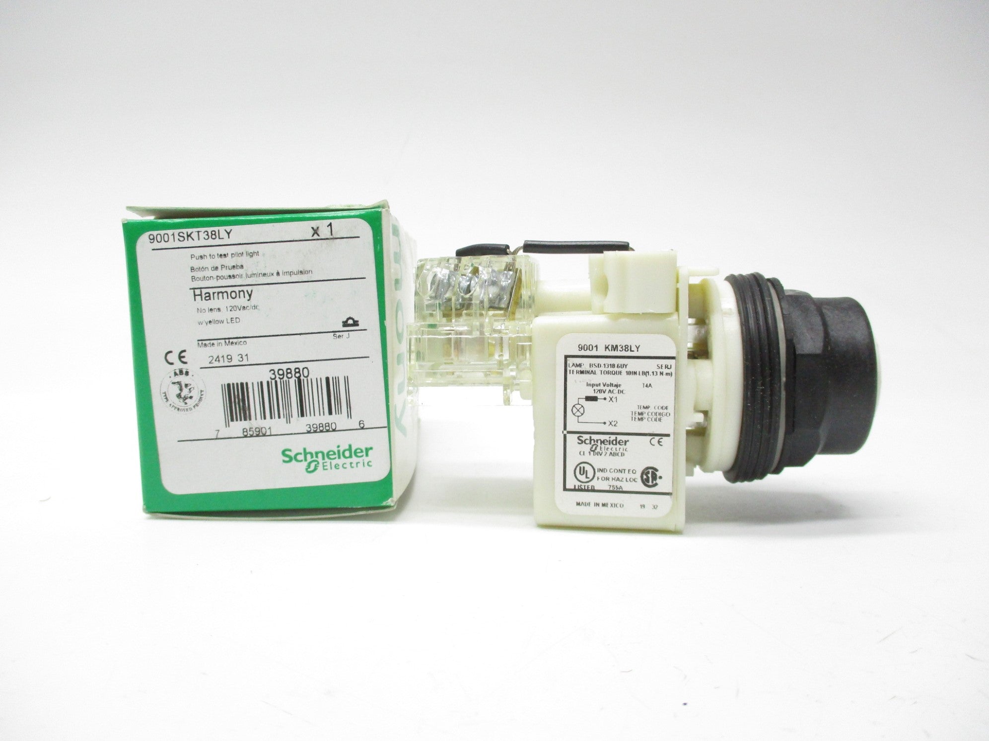 SCHNEIDER ELECTRIC 9001SKT38LY SER. J 120VAC/DC NSMP
