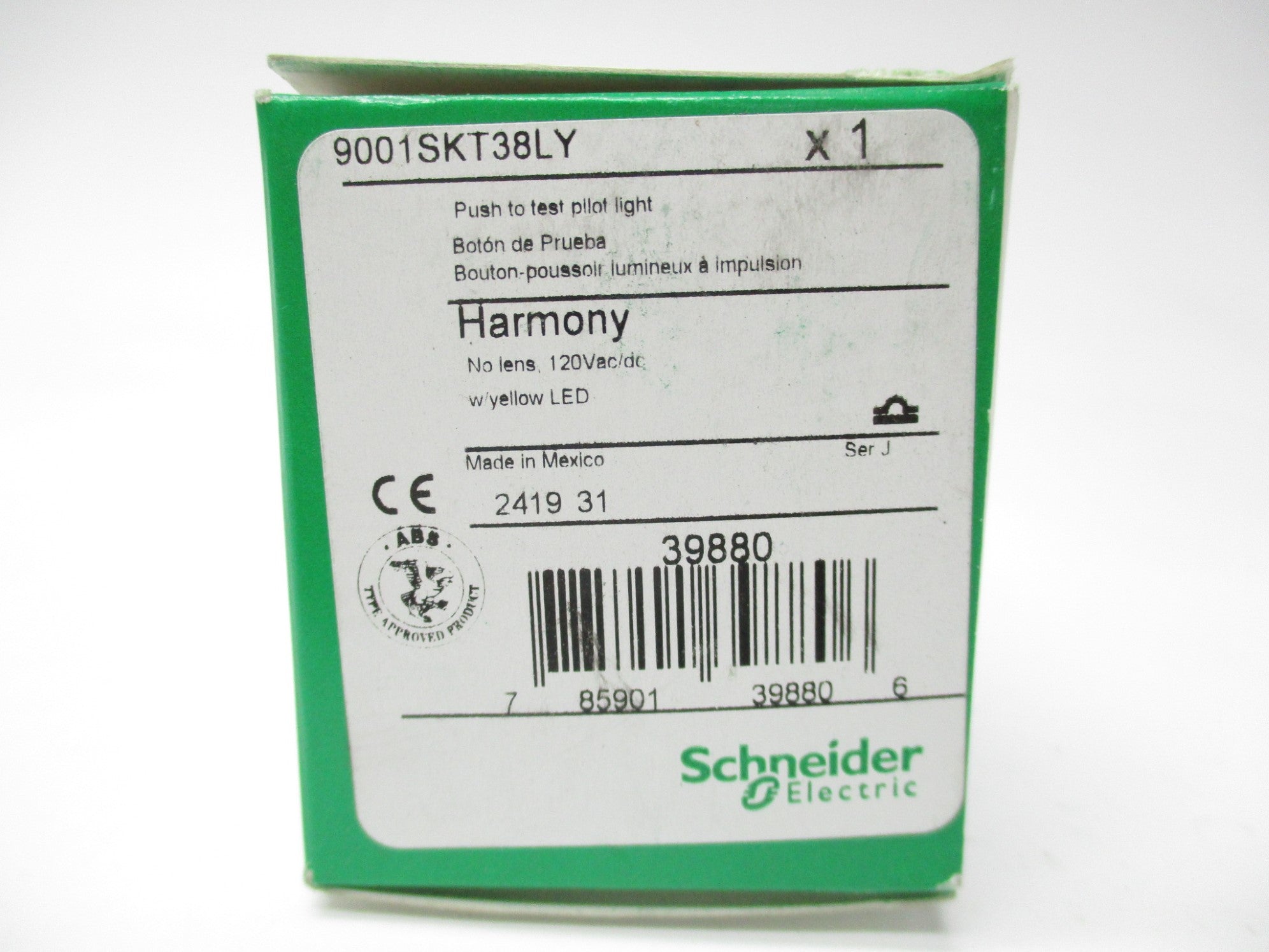 SCHNEIDER ELECTRIC 9001SKT38LY SER. J 120VAC/DC NSMP